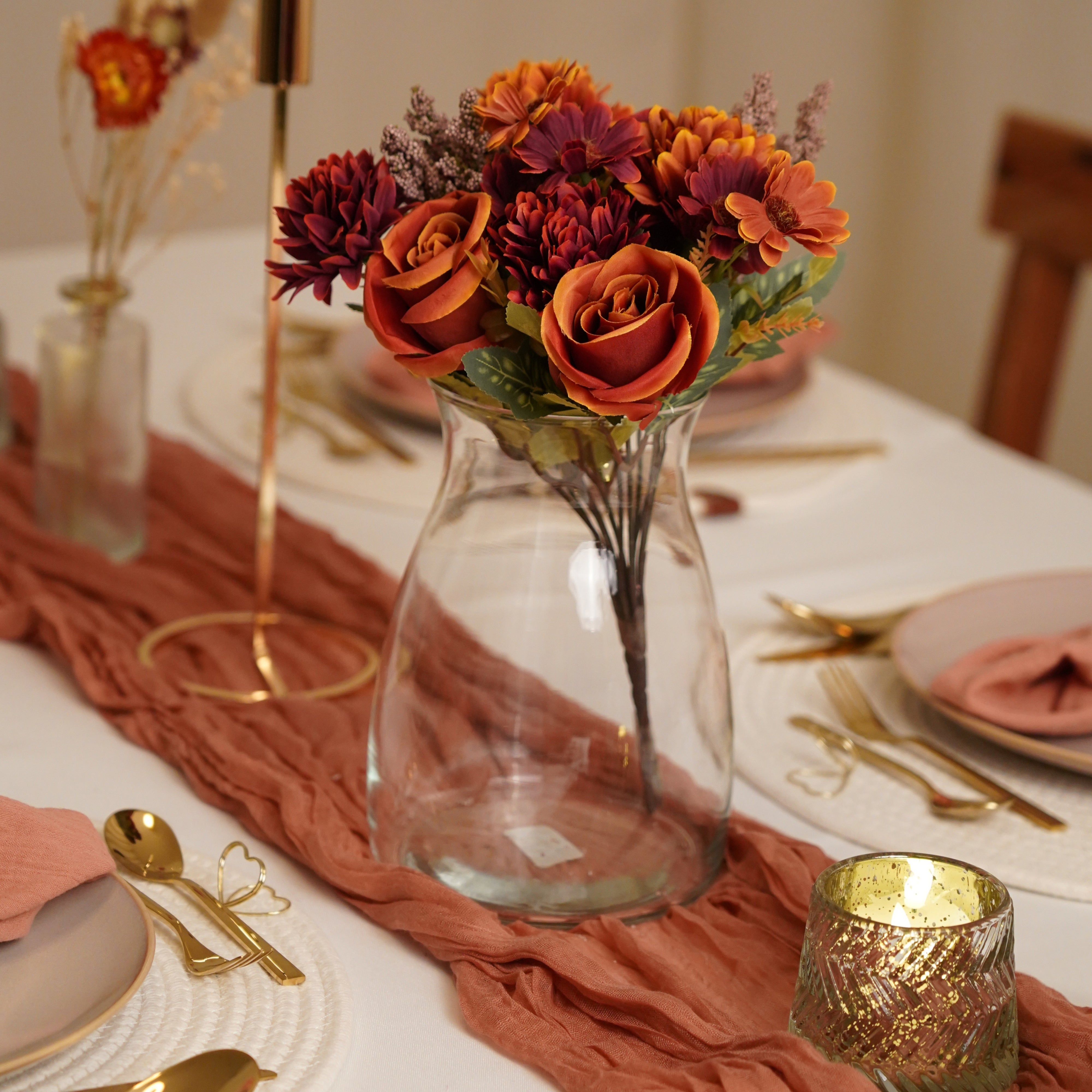 Tischdeko Paket Romantic Boho Gold