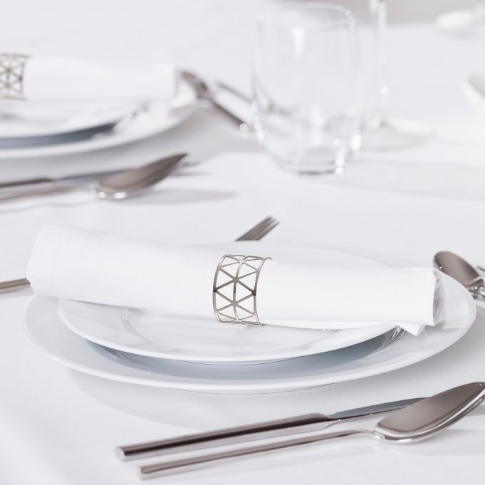Serviettenring - Struktur Geometrie Silber
