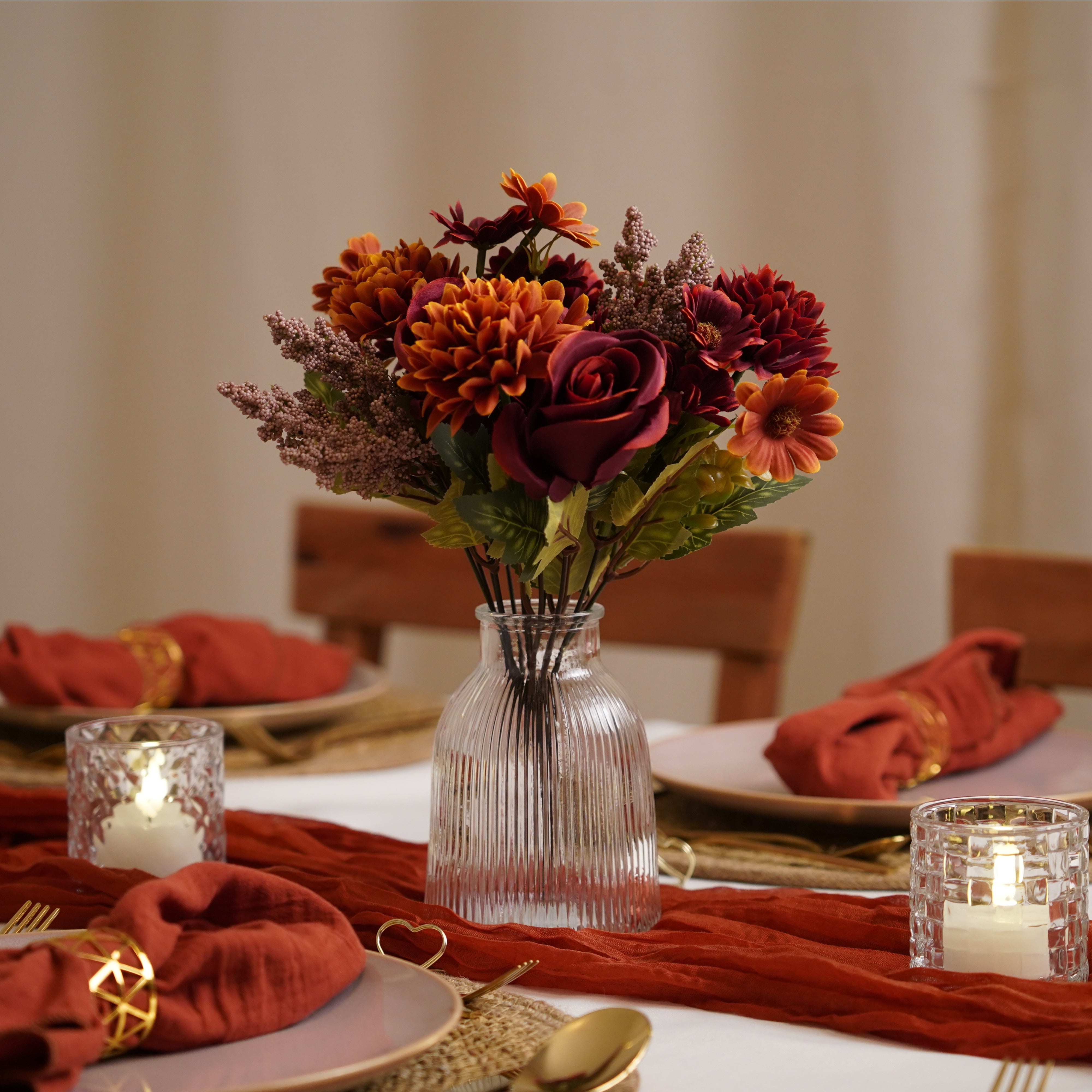 Tischdeko Paket Vintage Terracotta Gold