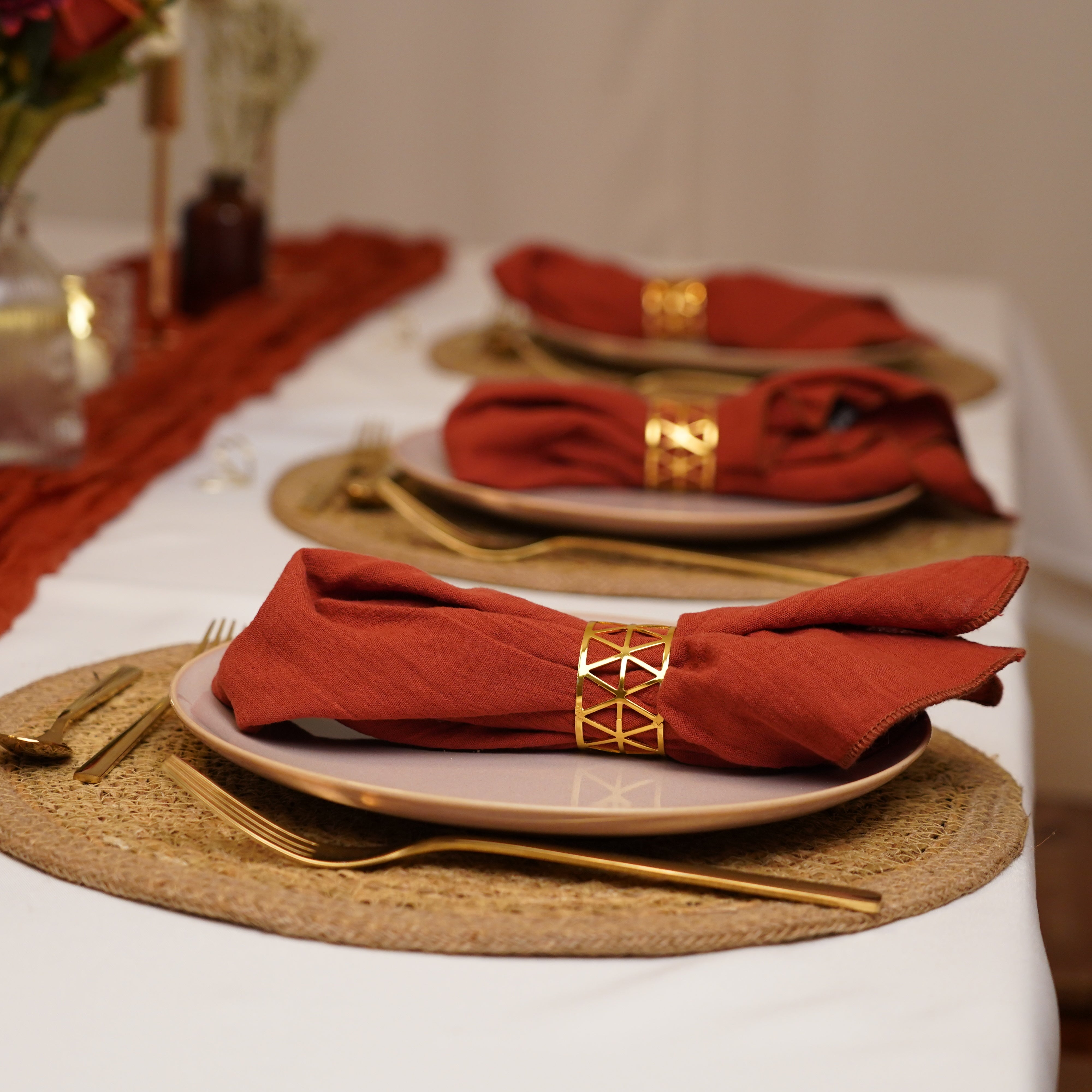 Tischdeko Paket Vintage Terracotta Gold