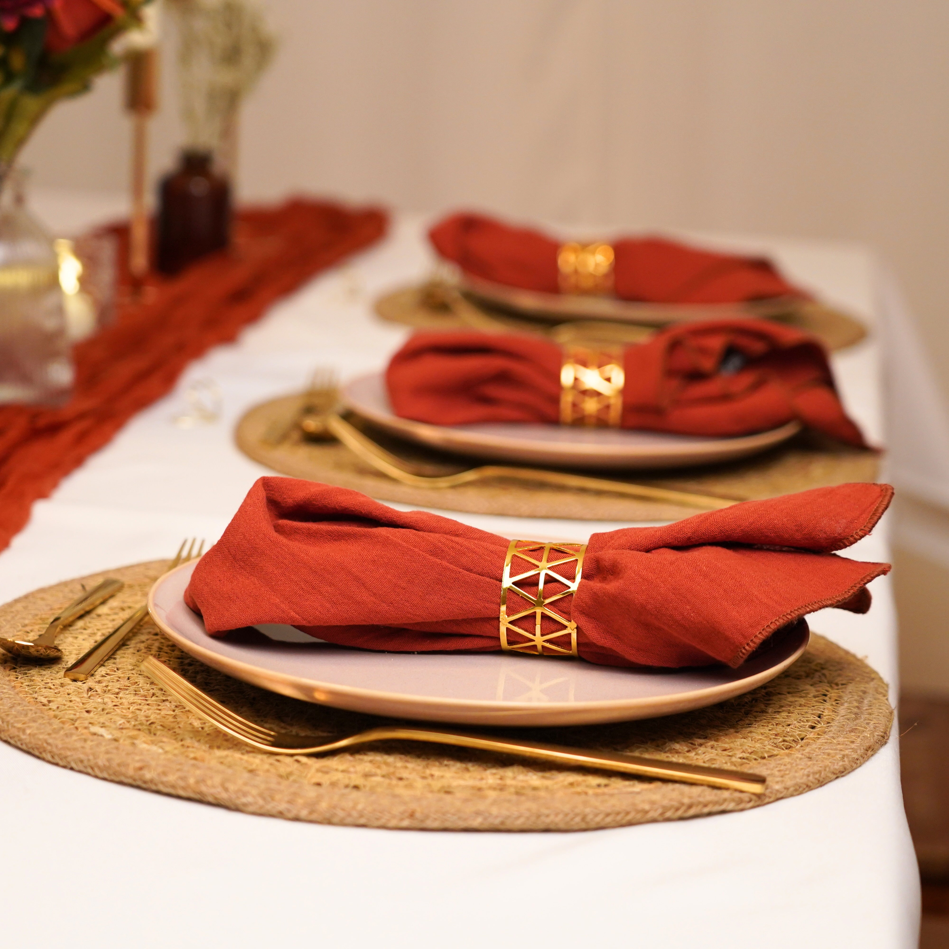 Tischdeko Paket Vintage Terracotta Gold