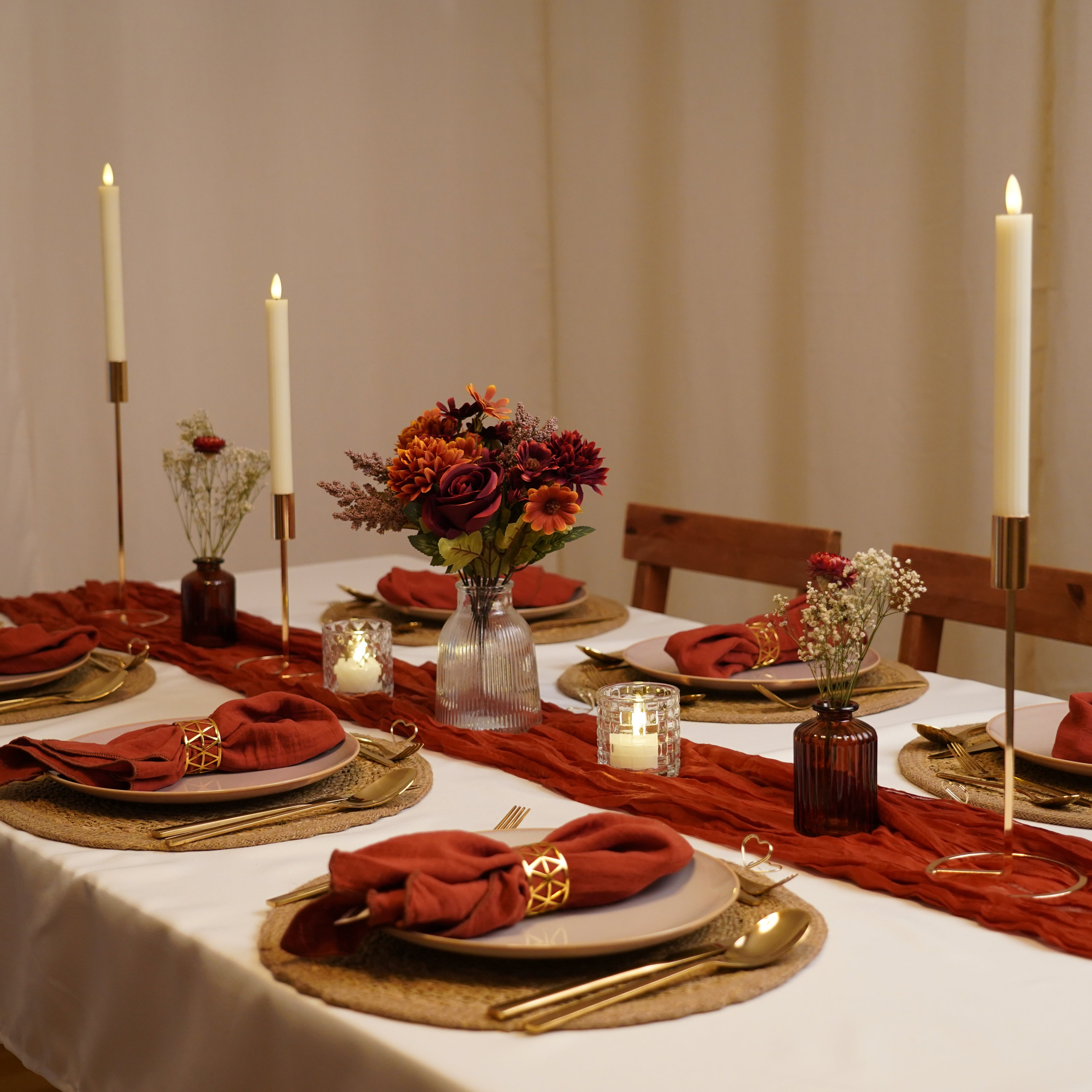 Tischdeko Paket Vintage Terracotta Gold
