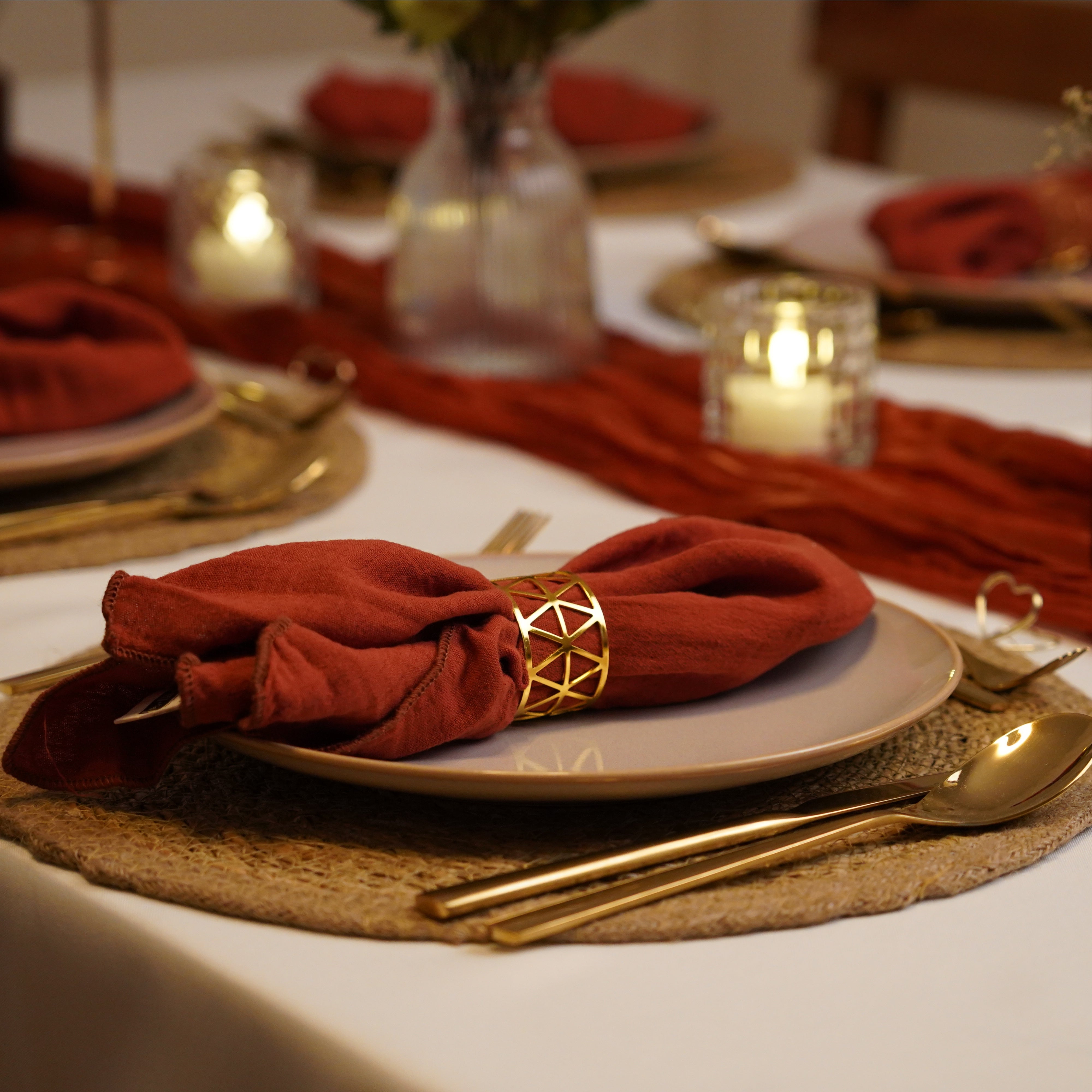 Tischdeko Paket Vintage Terracotta Gold