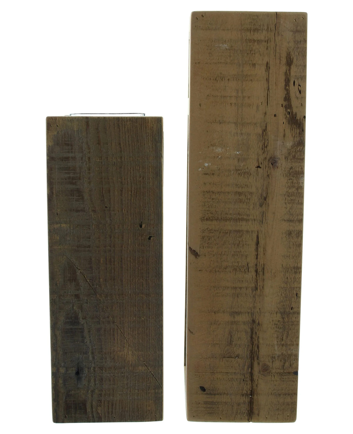 Windlichtsäule Holz Detail
