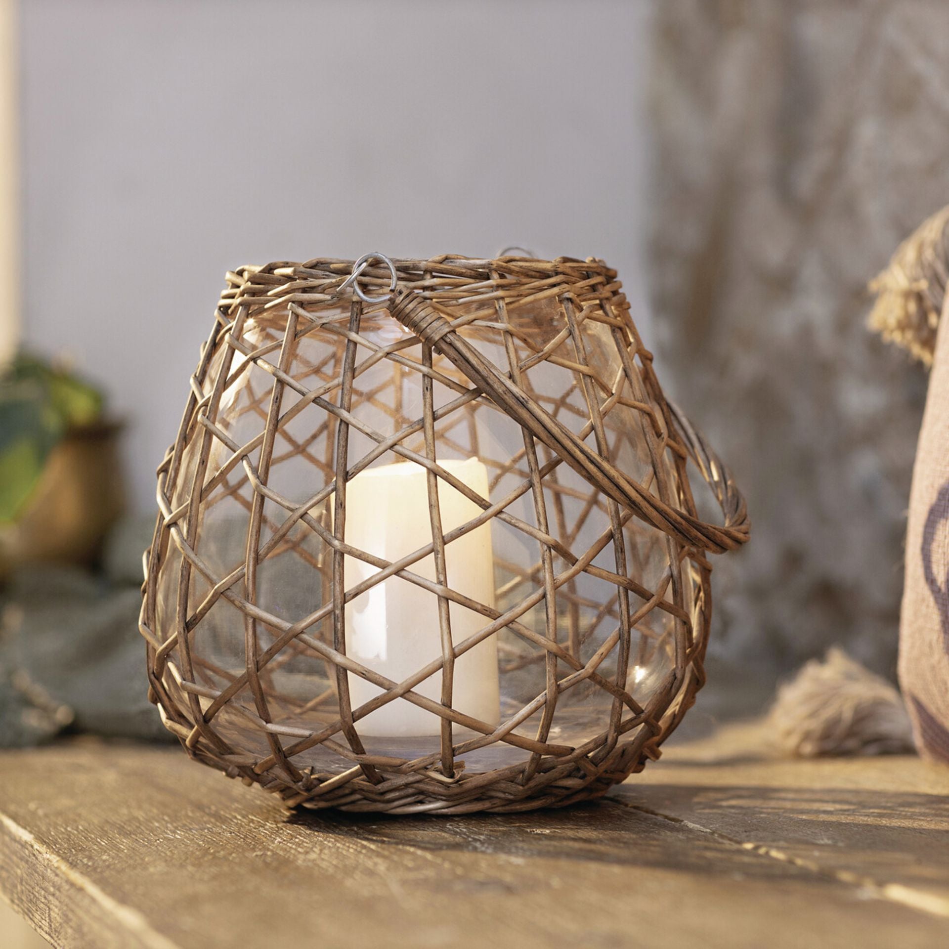 Windlicht Rattan - Boho