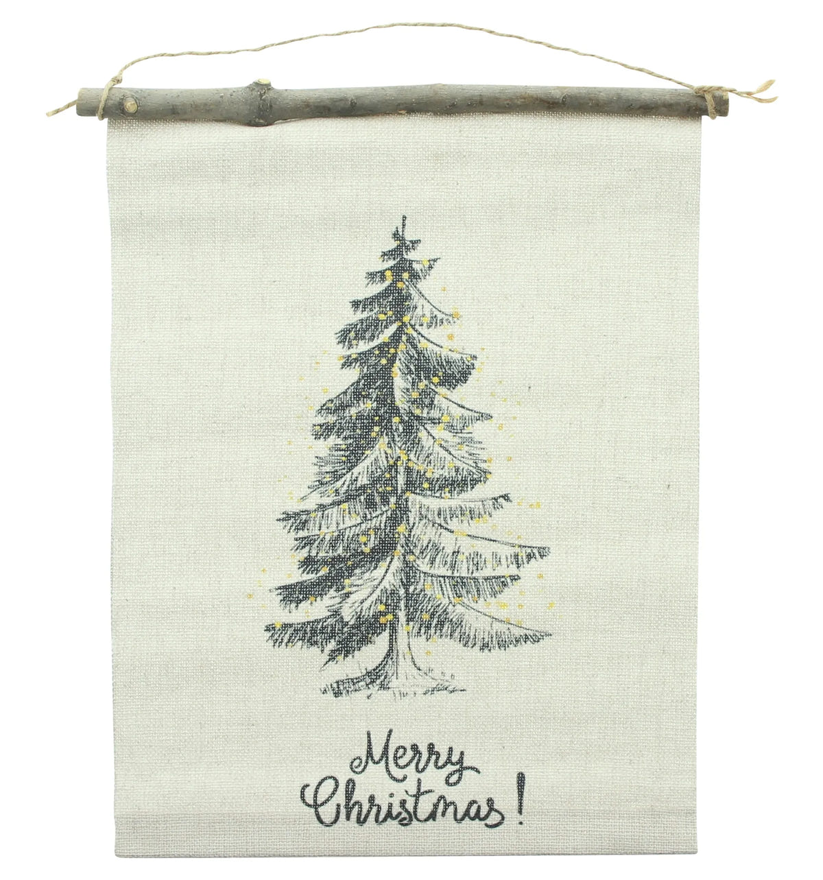 Textilbild Merry Christmas Detail