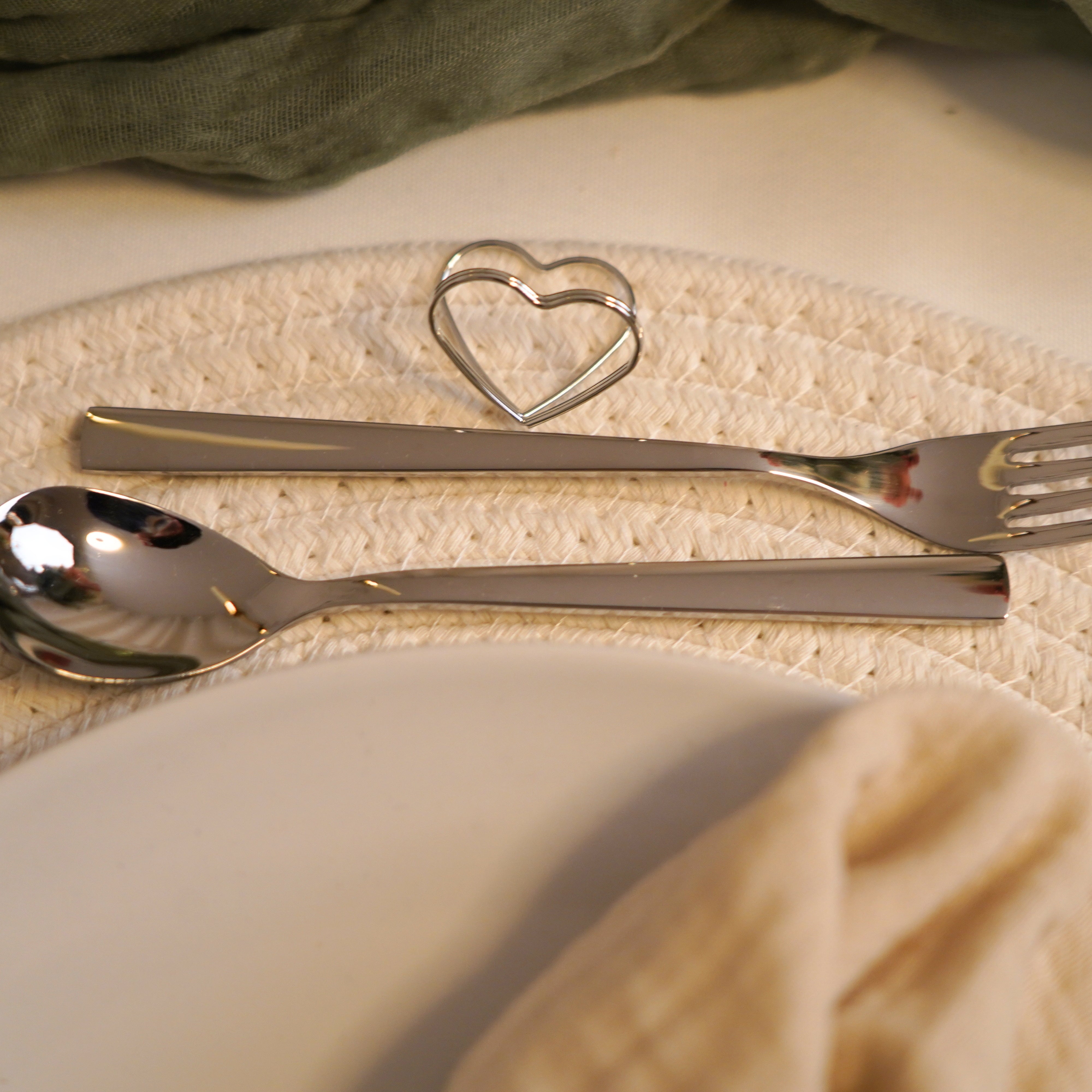 Tischkartenhalter - Herz Silber