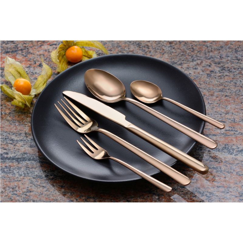 Roségoldenes Besteck - Set Soft Satin