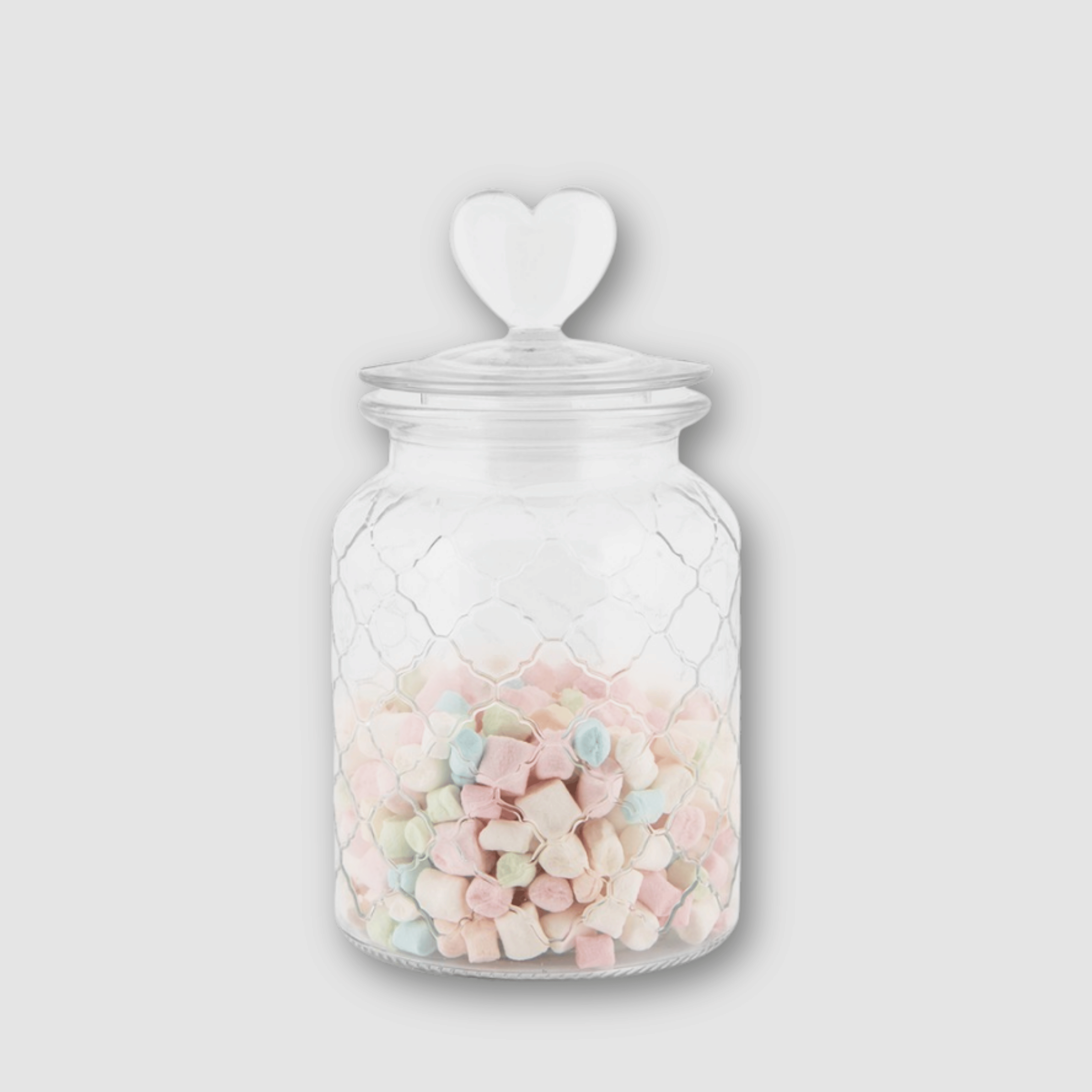 Candybar Glas - Herz Klar Groß