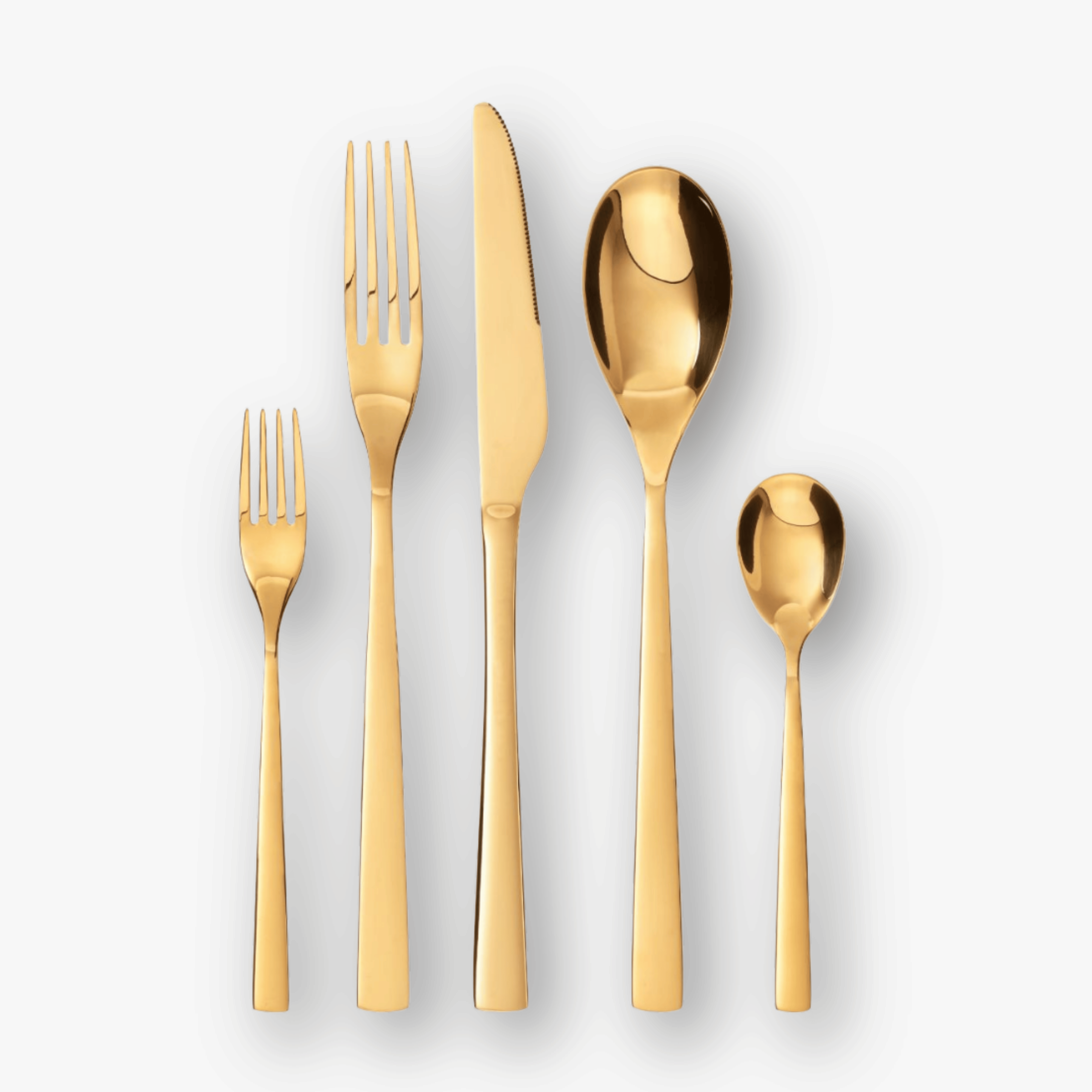 Goldenes Besteck - Set Golden Elegance