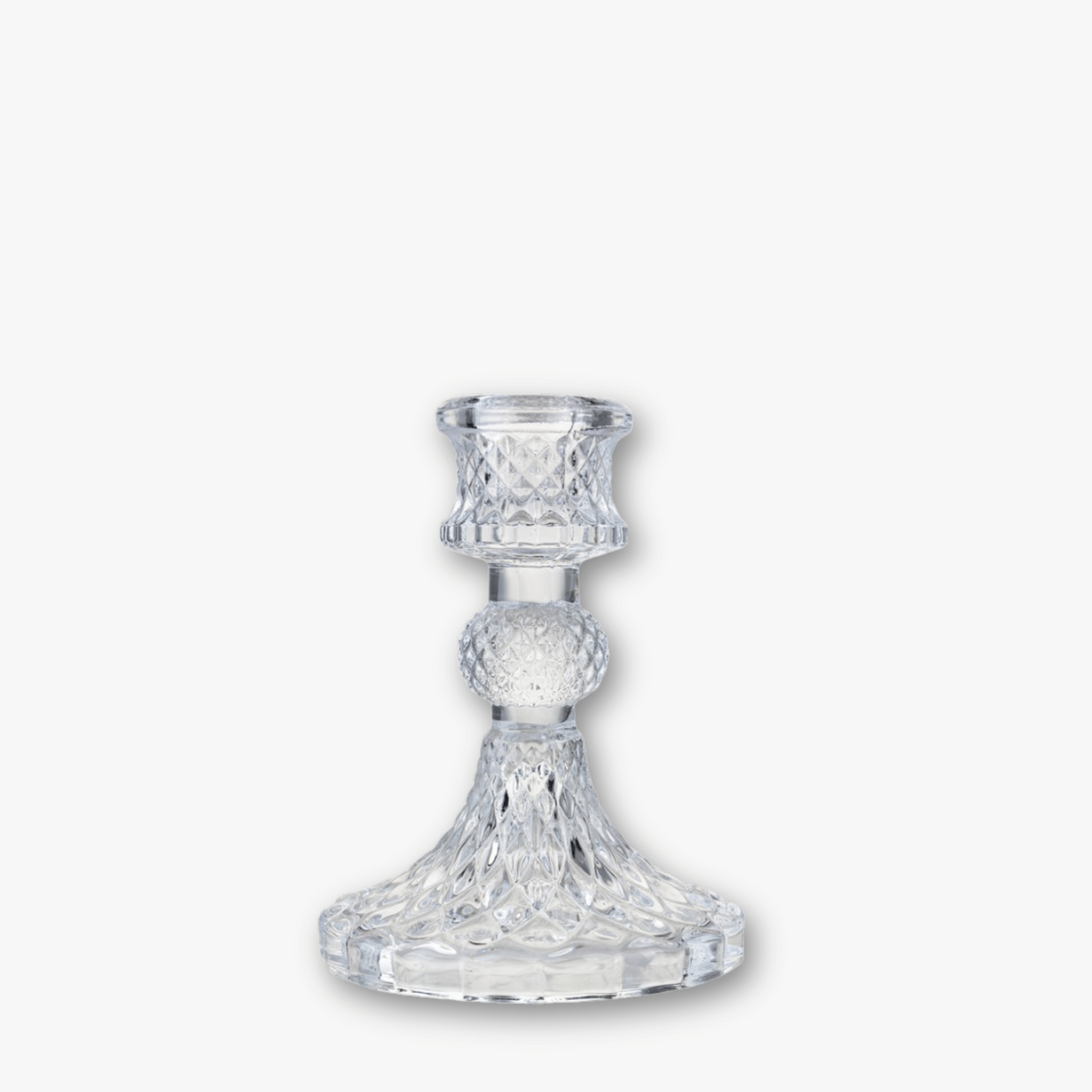 Kerzenständer Glas - Facette Klar