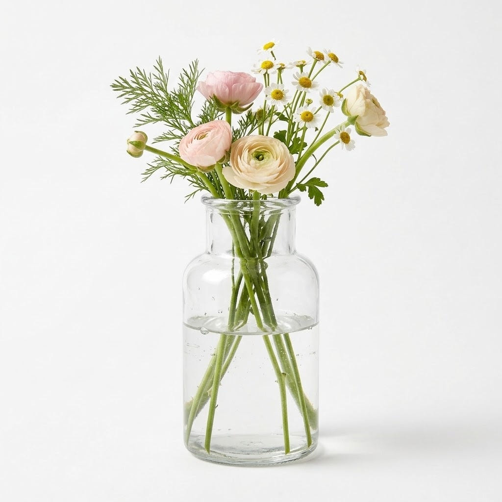 Flaschenvase Glas - Zylinder Klar h14