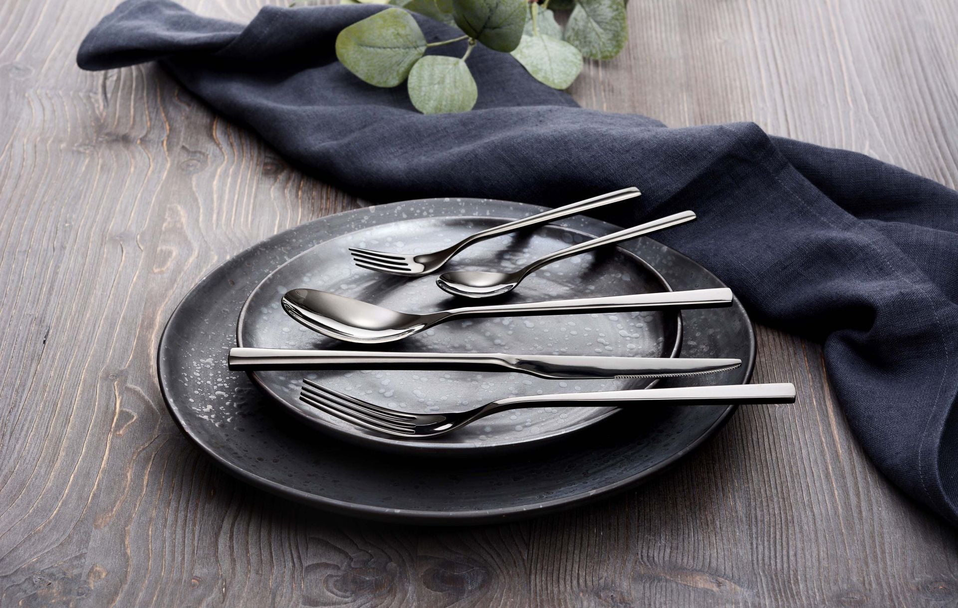 Schwarzes Besteck - Set Black Elegance