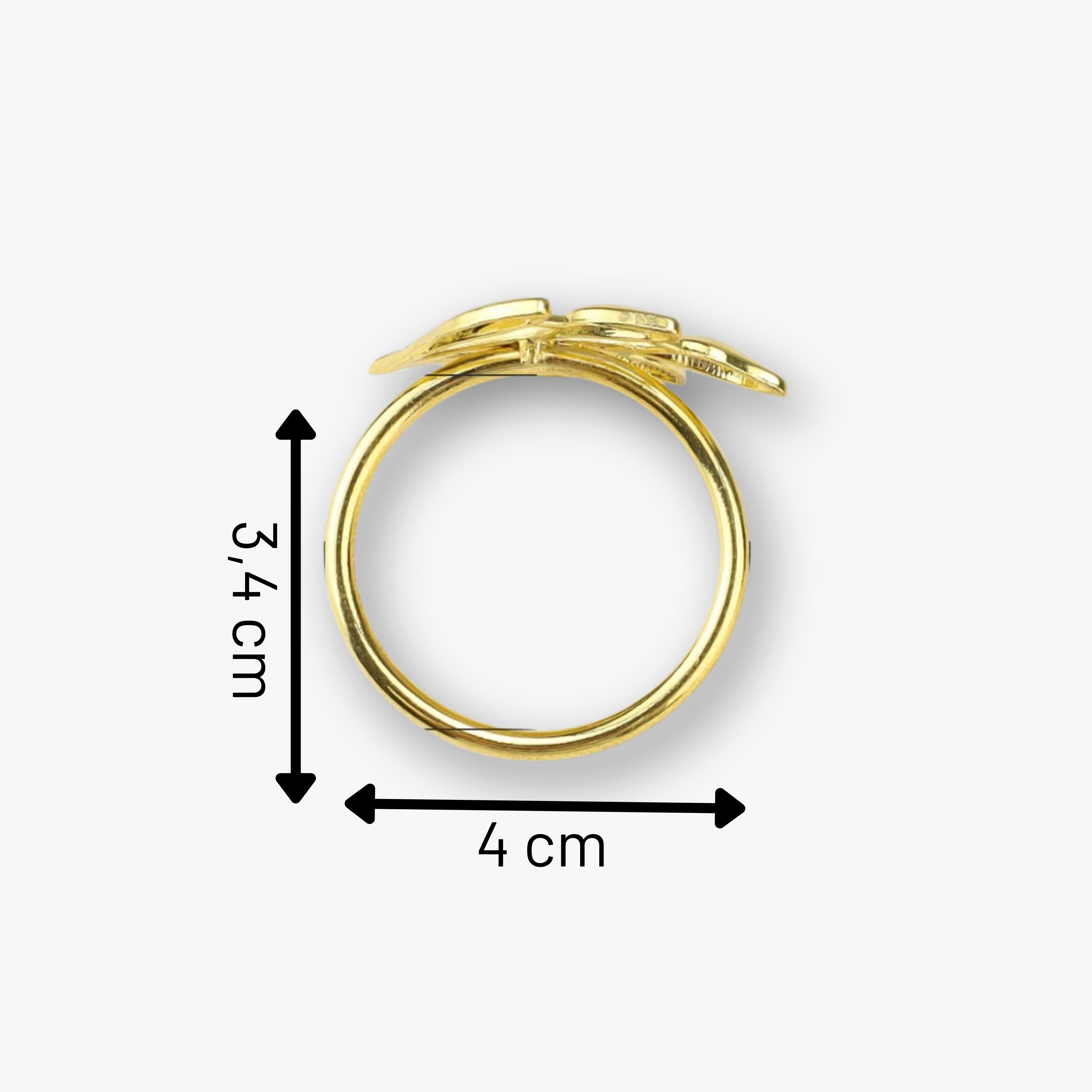 Serviettenring - Blatt Design Gold