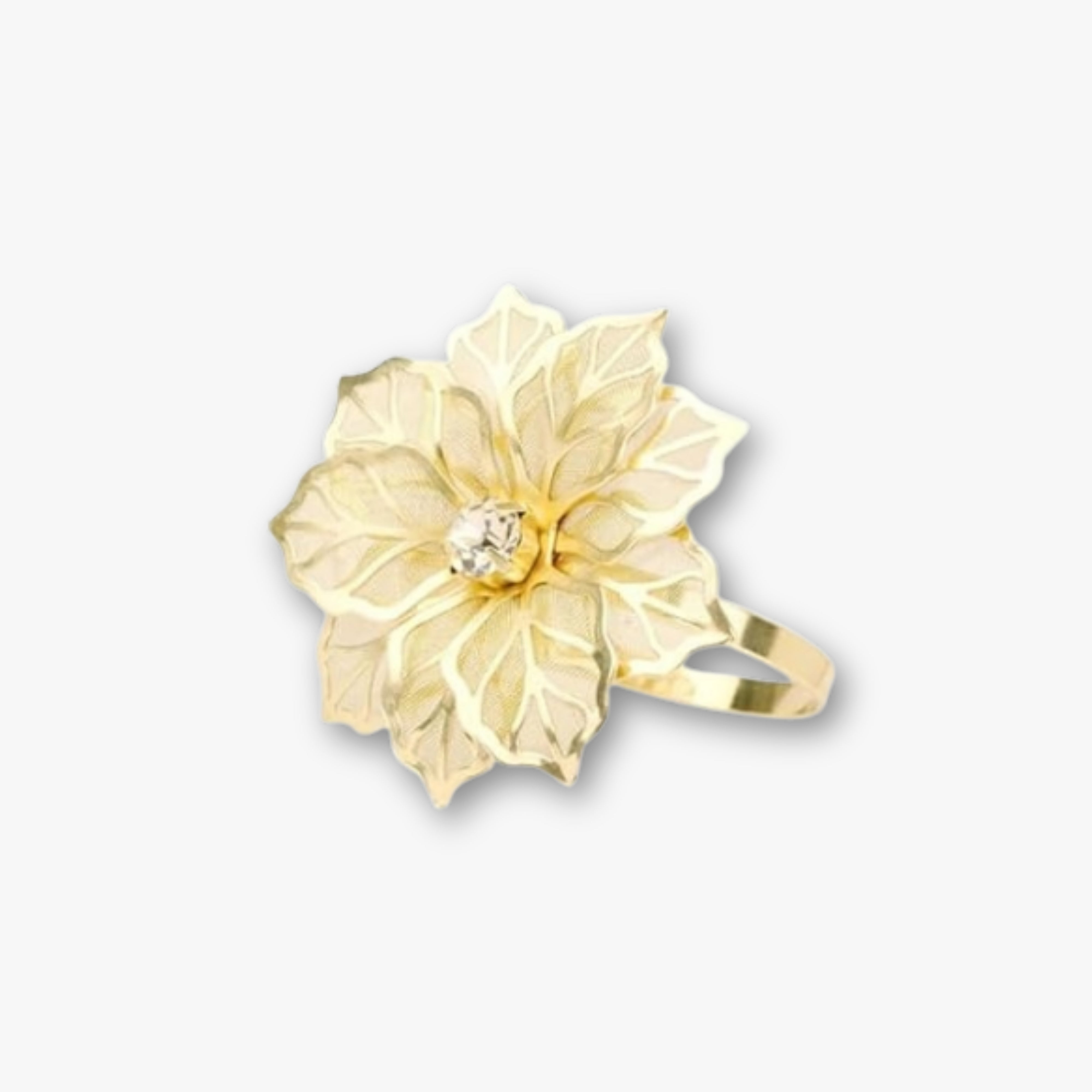 Serviettenring - Blume Strass Gold
