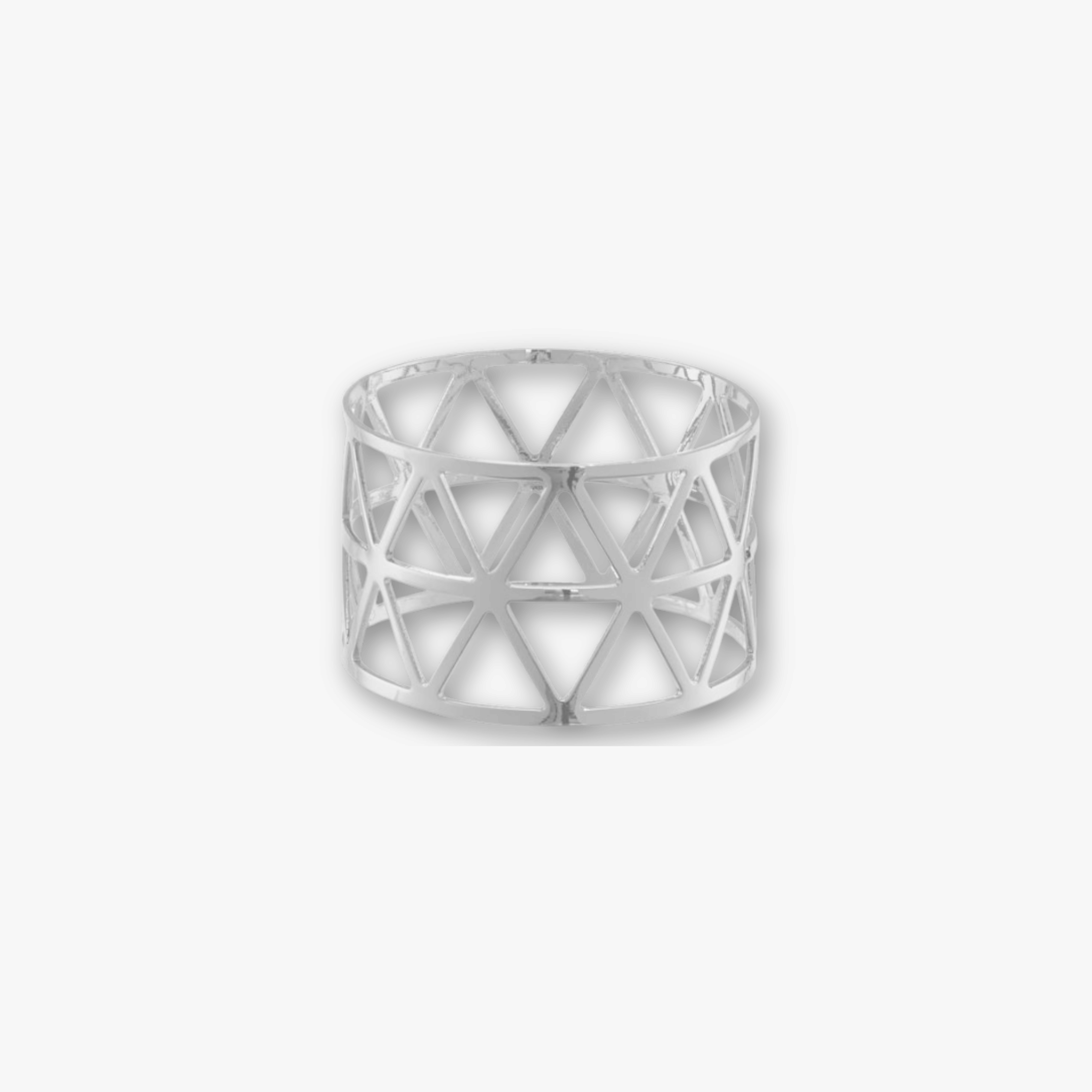 Serviettenring - Struktur Geometrie Silber