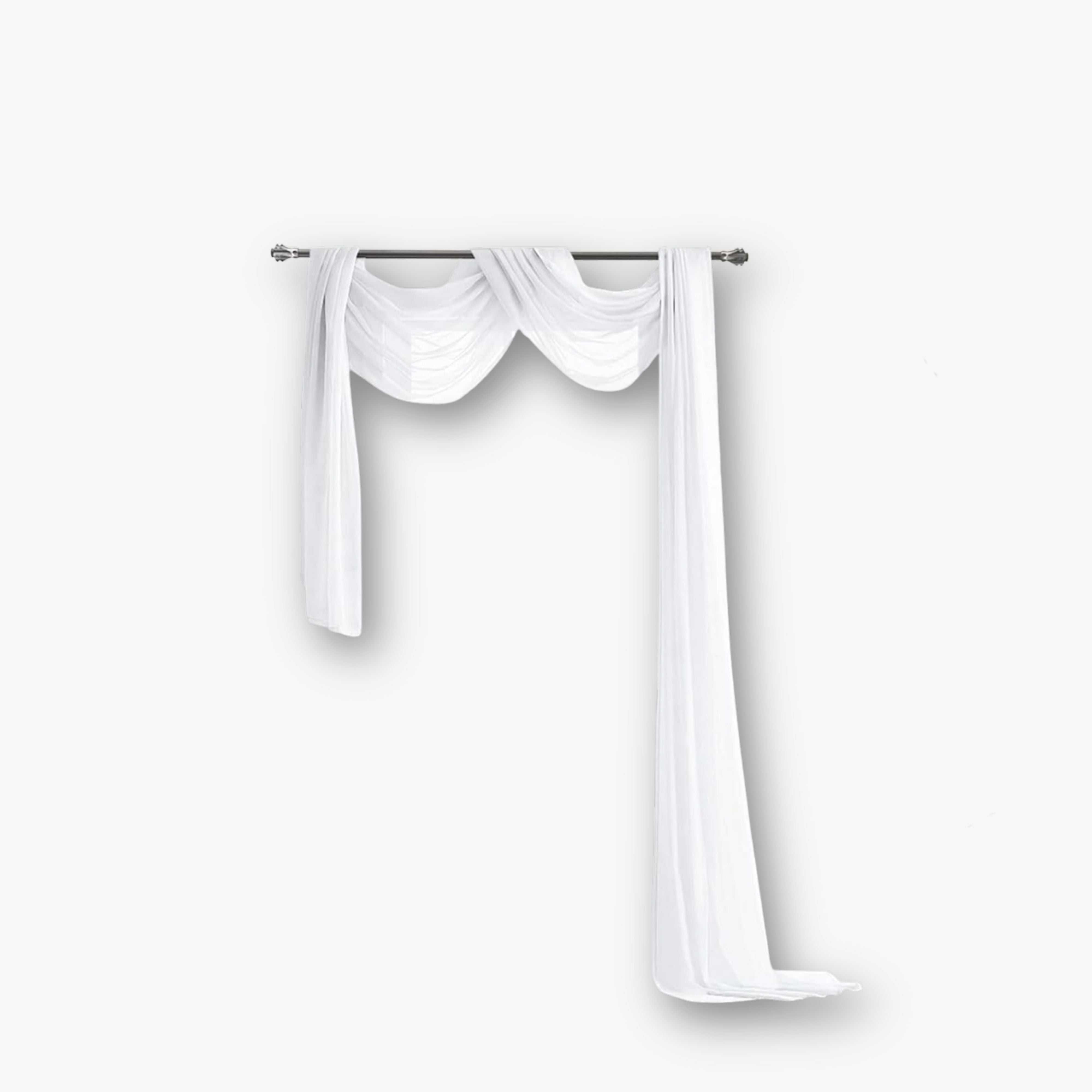 Stoff für Traubogen - Weiß Chiffon 5,50m