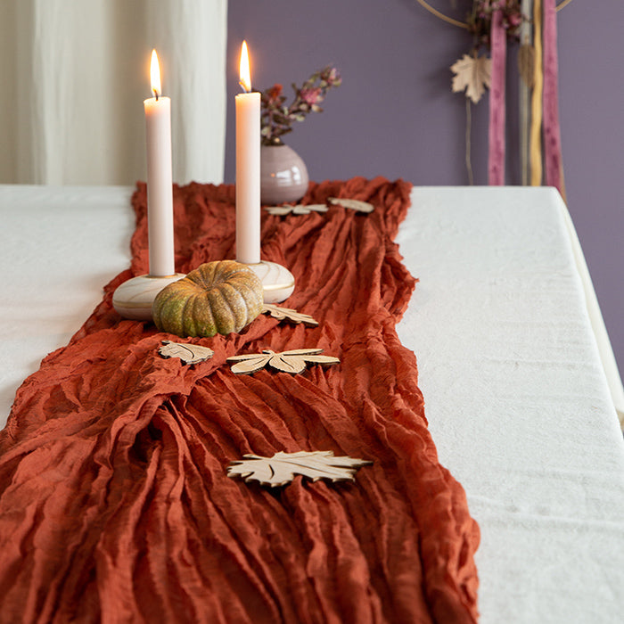 Tischläufer Musselin - Terracotta