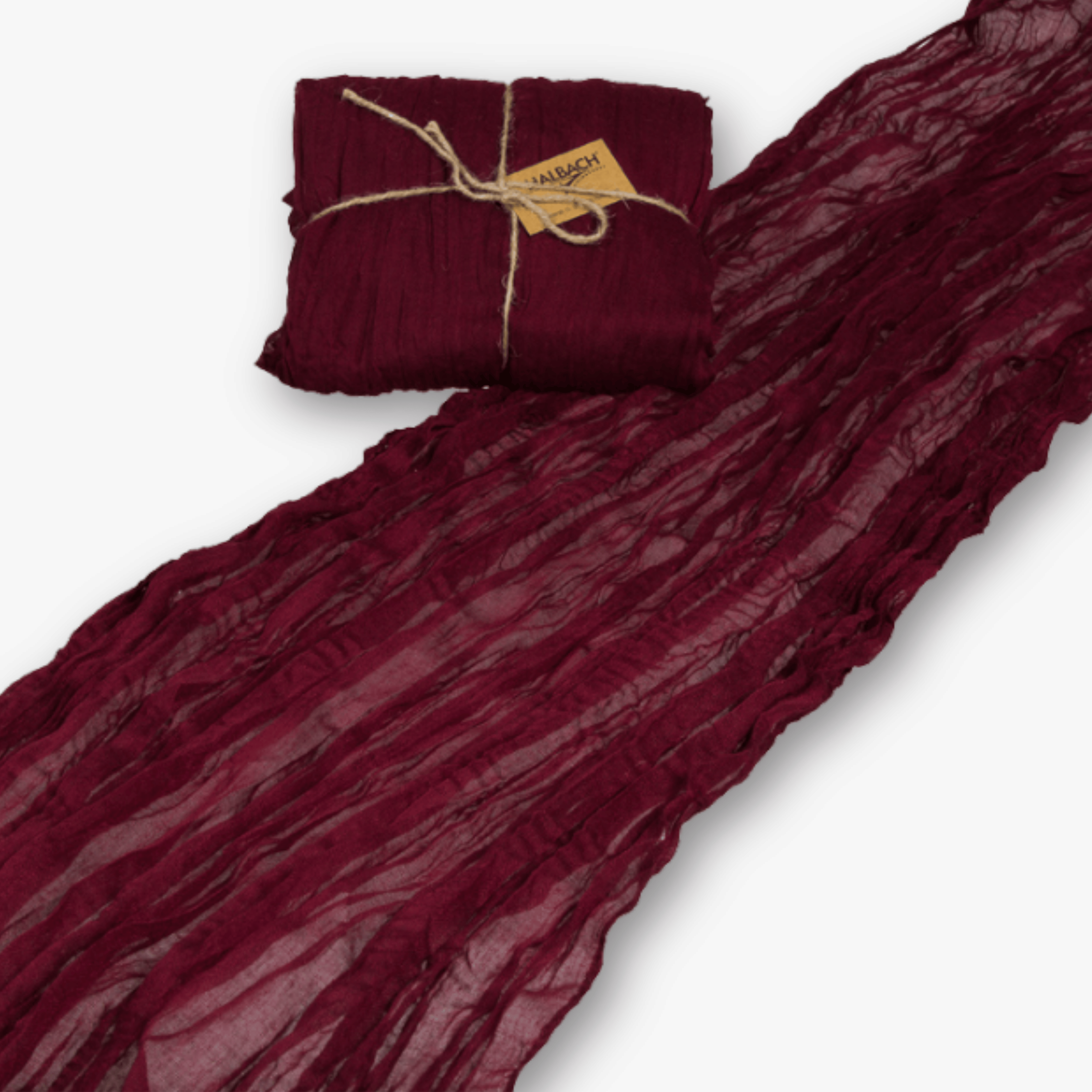 Tischläufer Musselin - Bordeaux