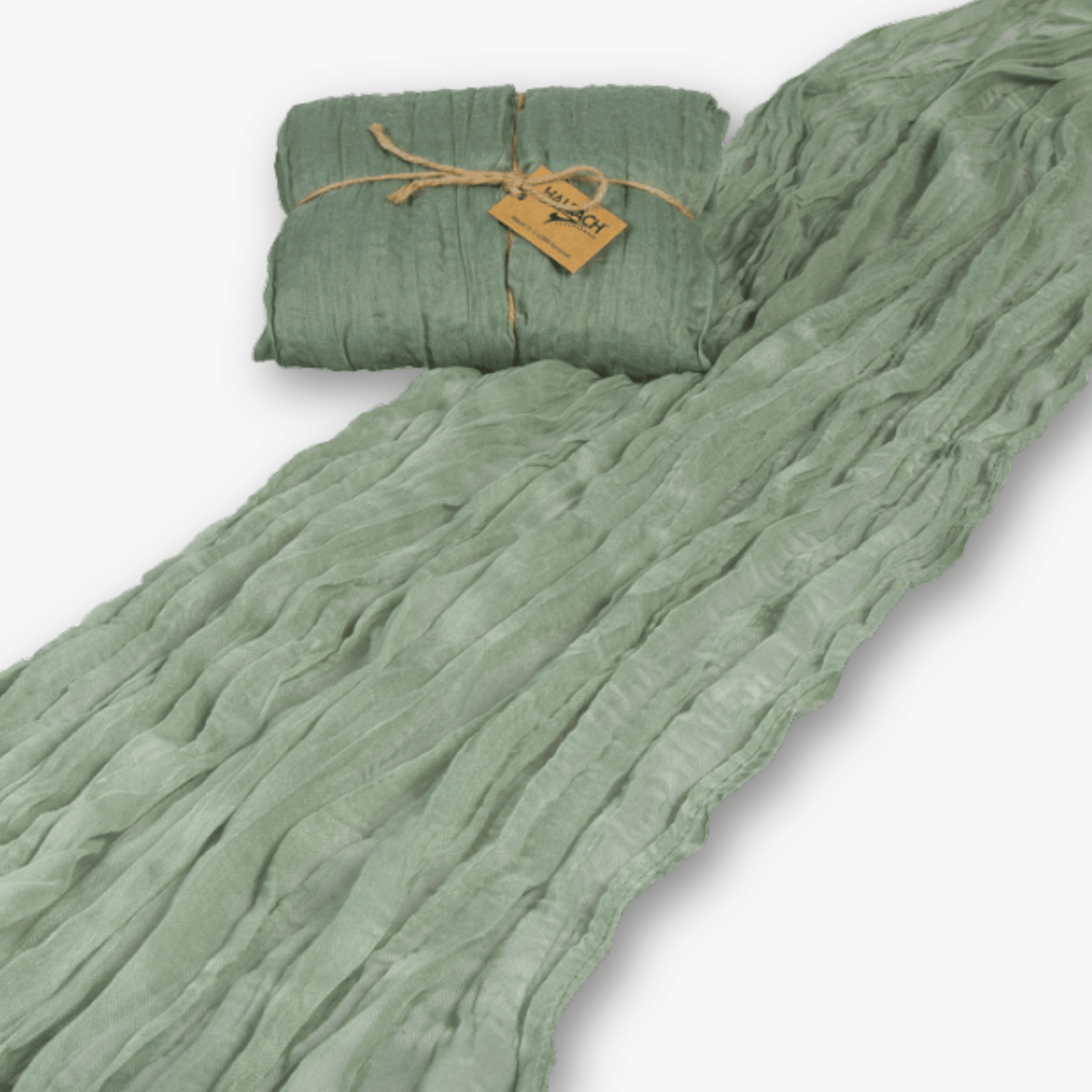 Tischläufer Musselin - Salbeigrün