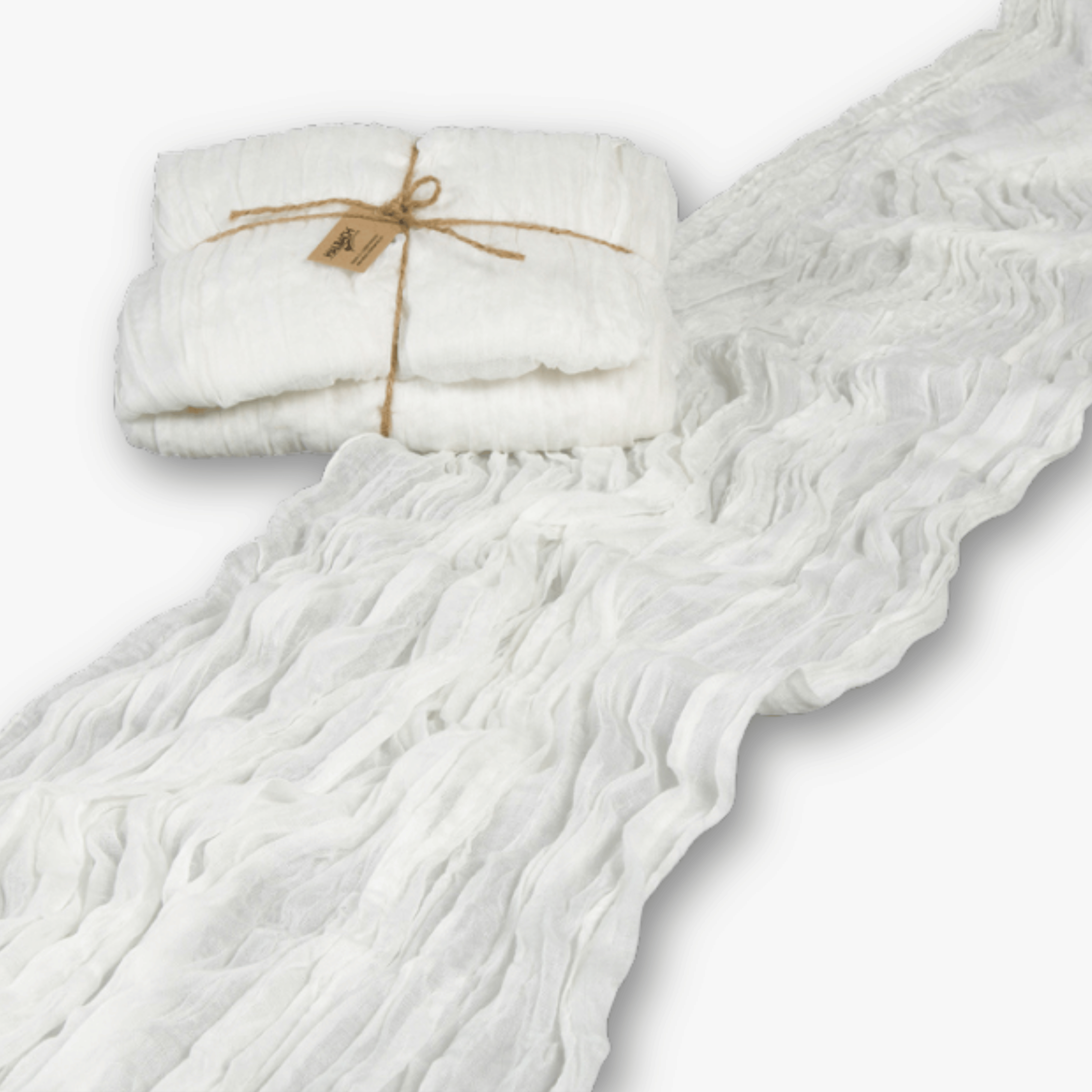 Tischläufer Musselin - Weiß