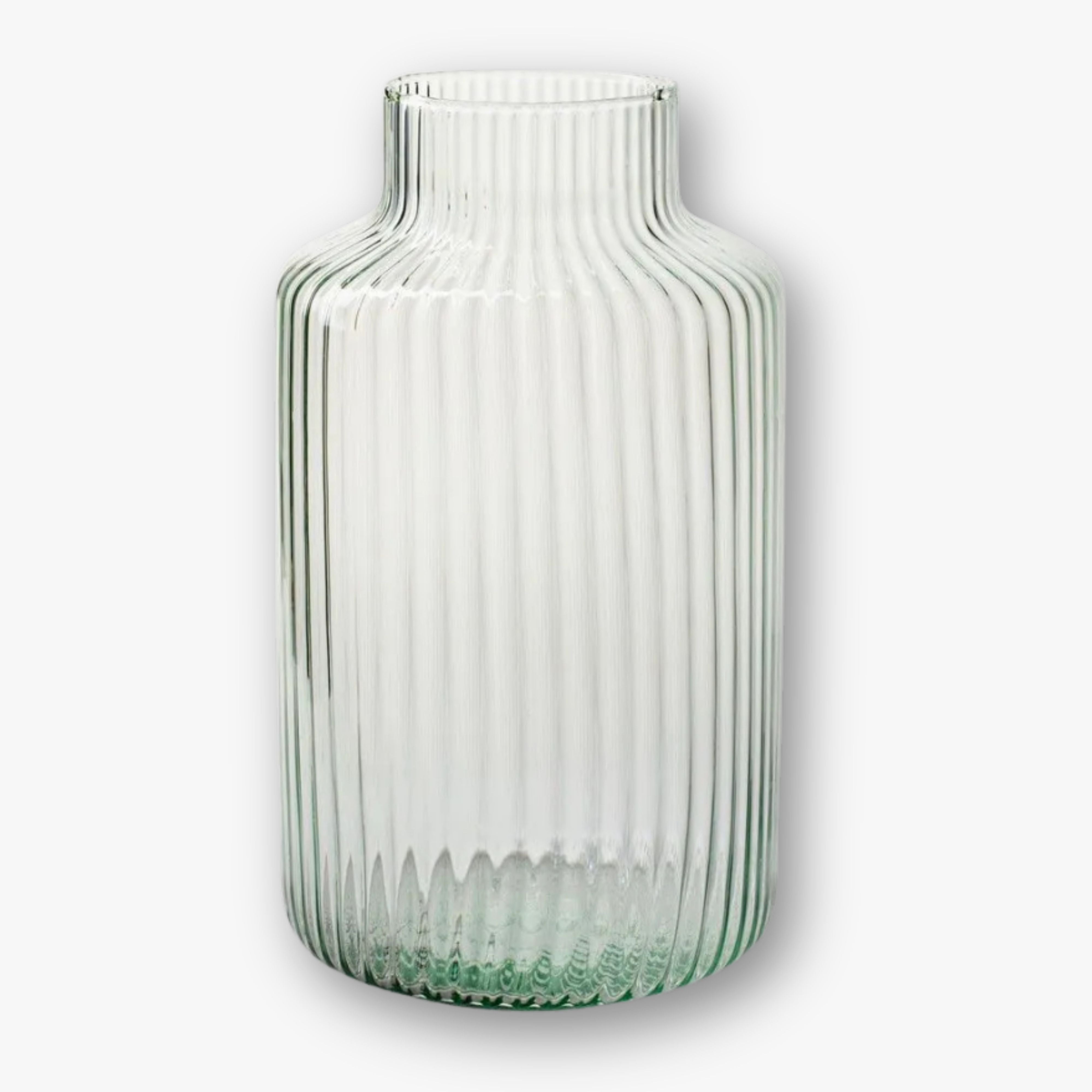 Vase Glas - Rille Klar h25