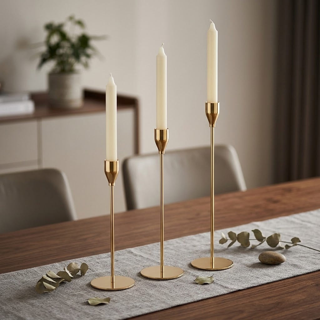 Kerzenständer Set Gold (3-teilig)