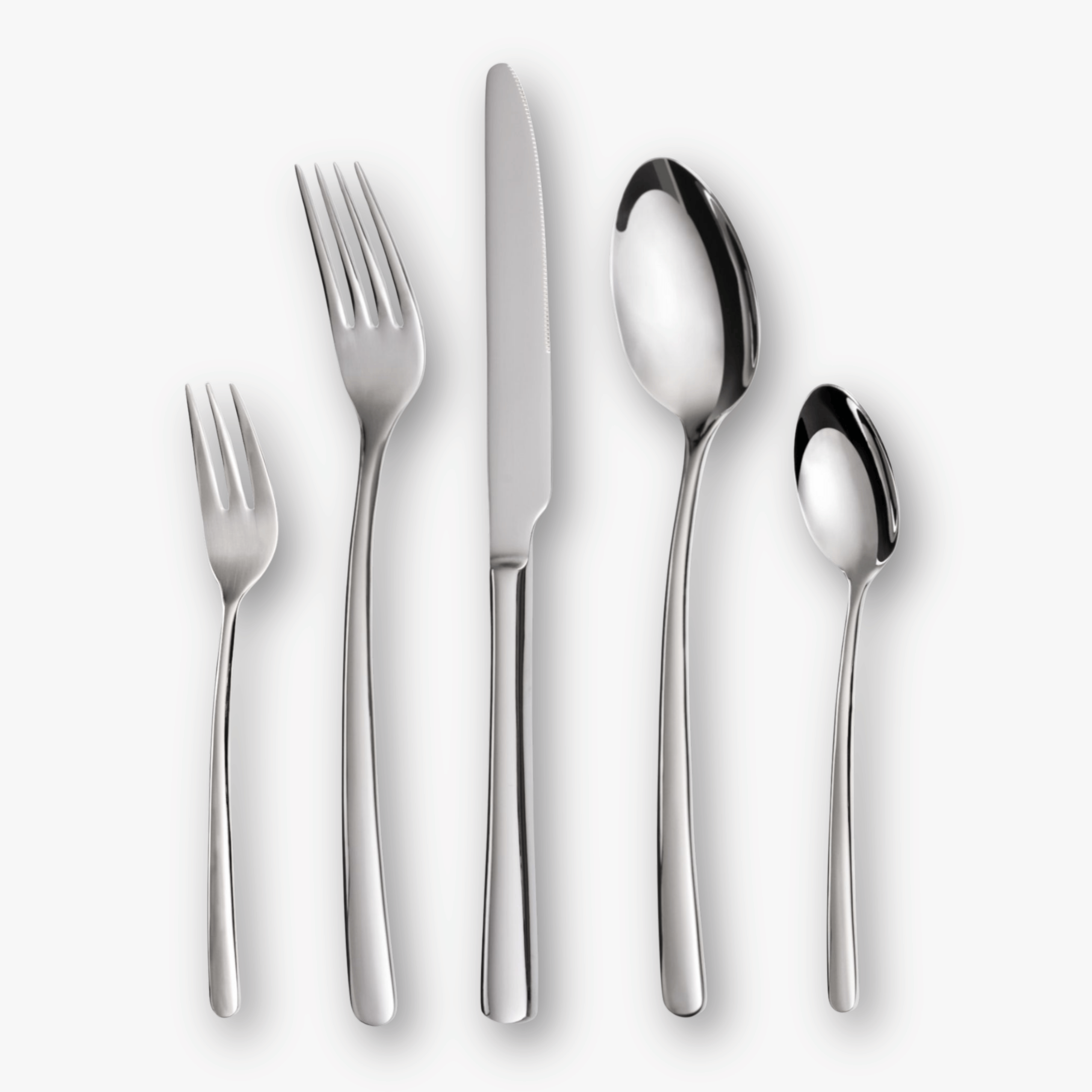 Silbernes Besteck - Set Soft Shine