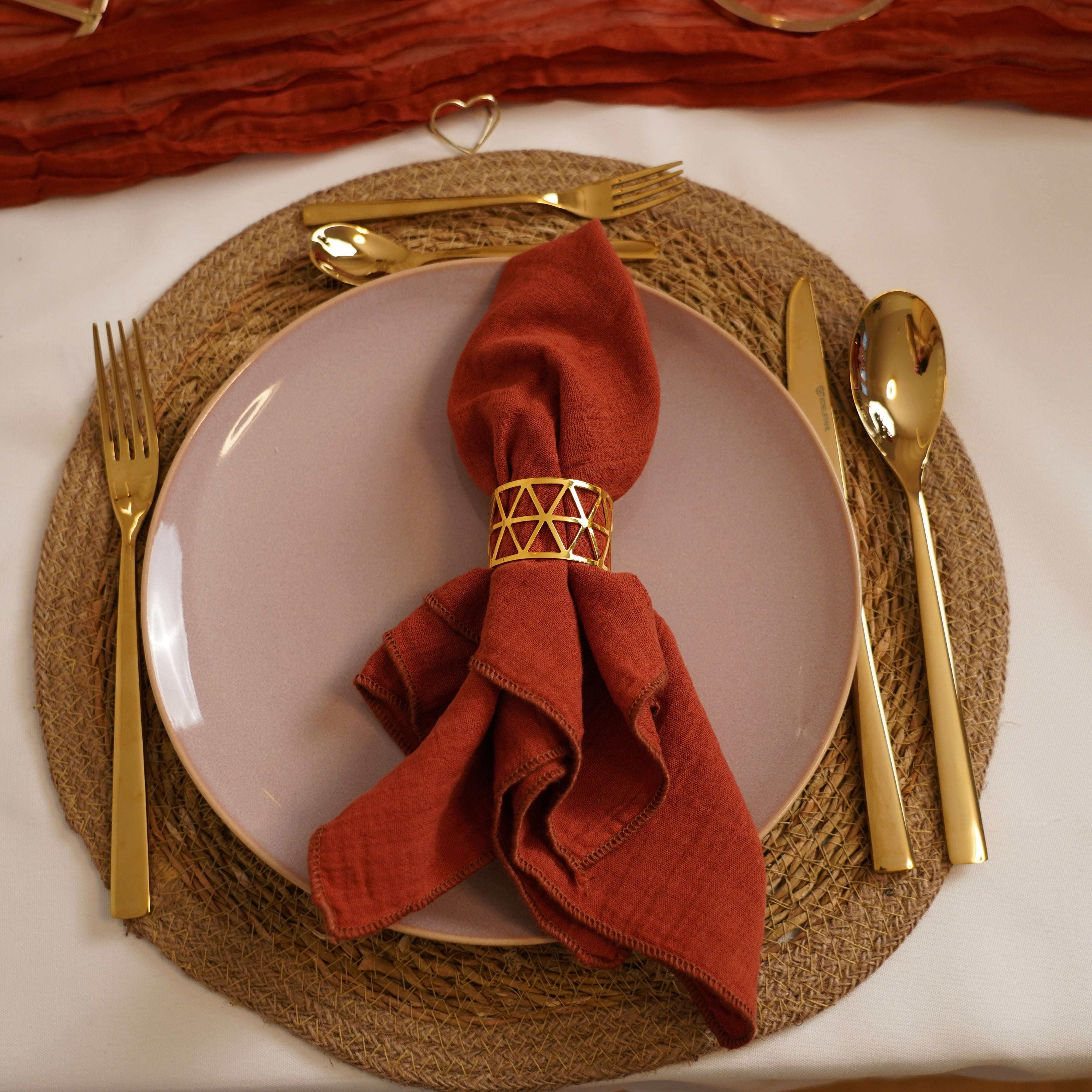 Tischdeko Paket Vintage Terracotta Gold