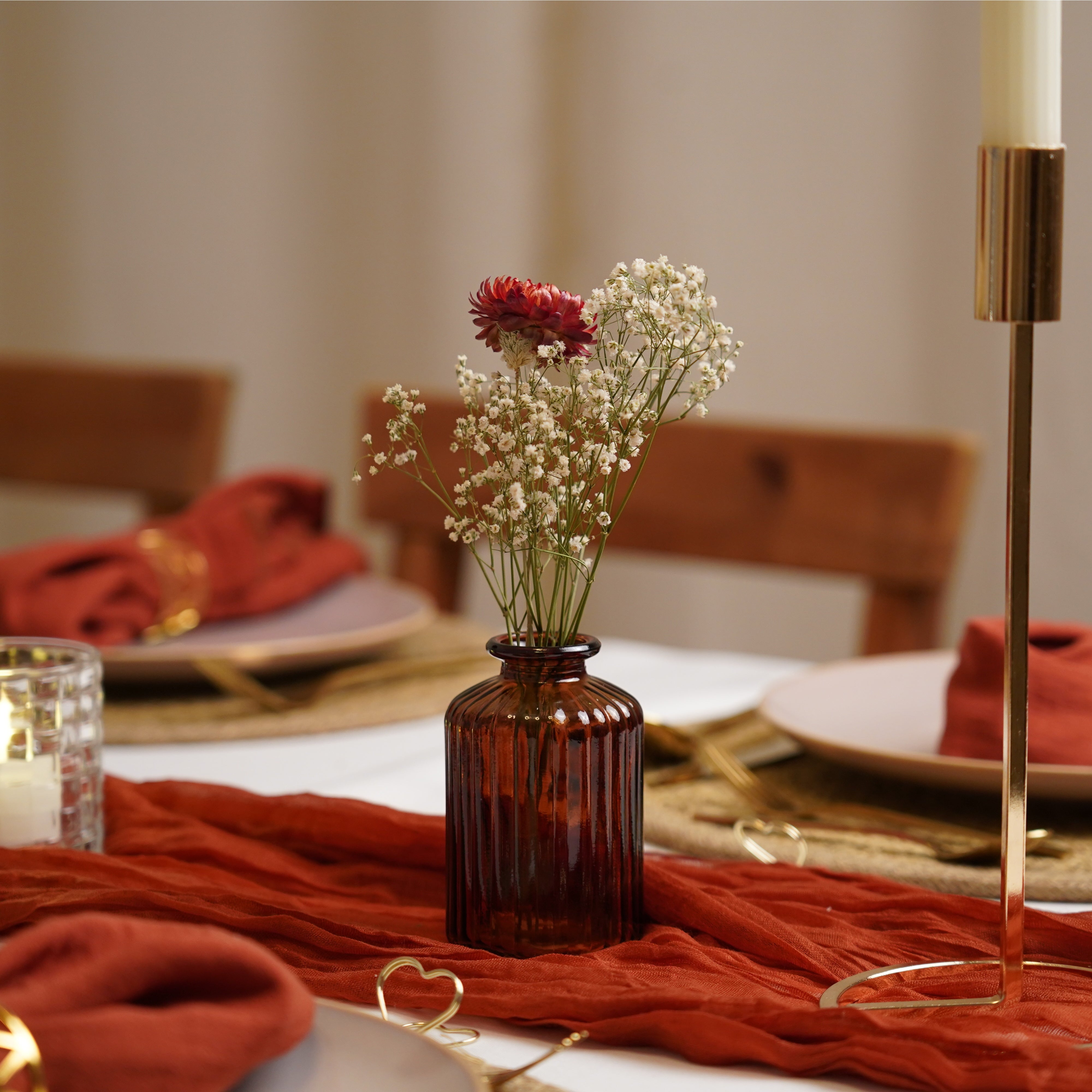 Tischdeko Paket Vintage Terracotta Gold