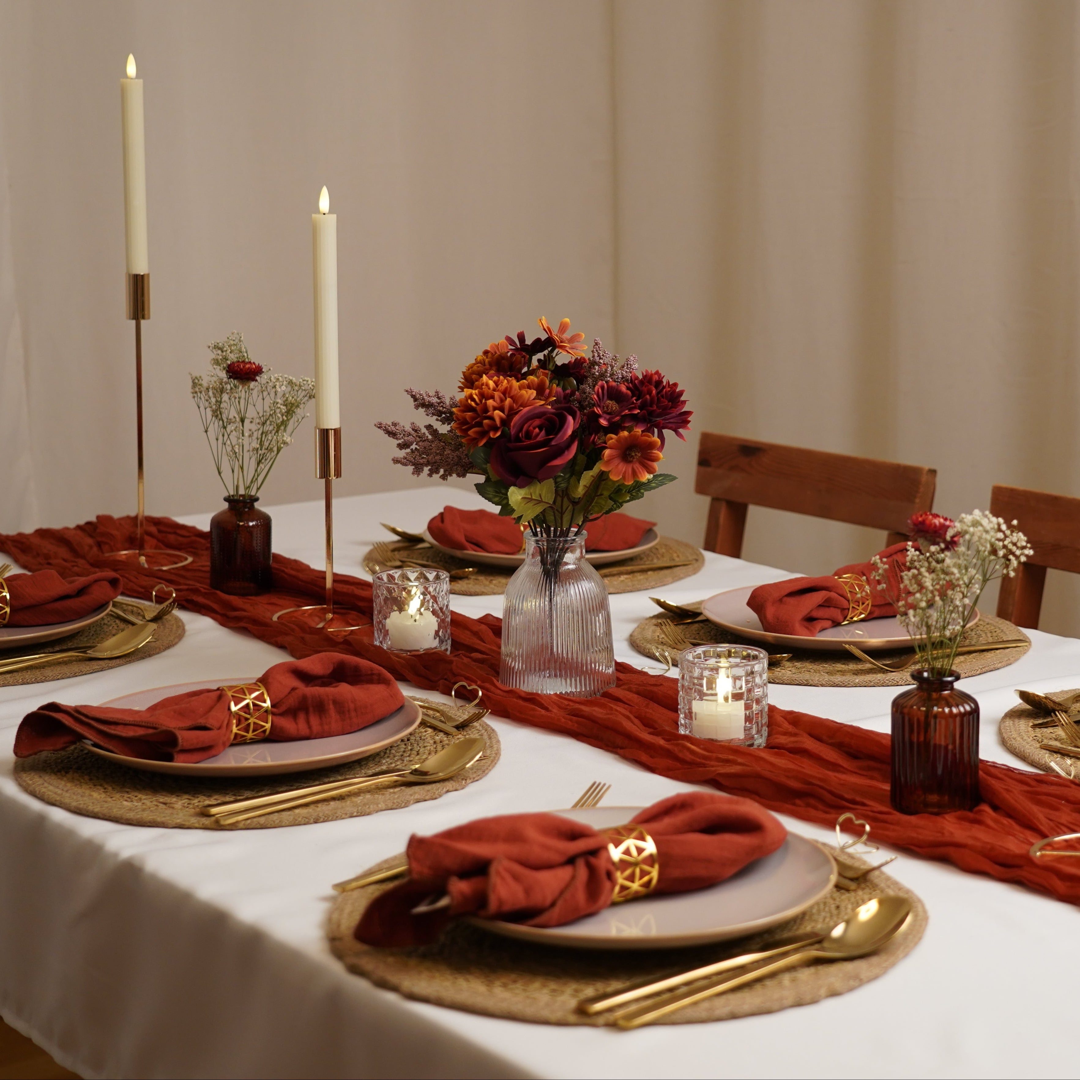 Tischdeko Paket Vintage Terracotta Gold