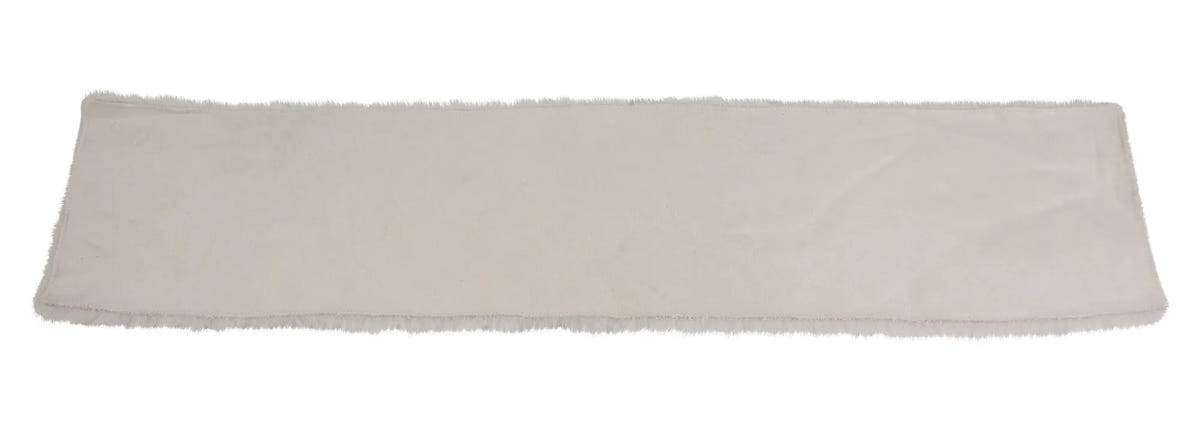Tischläufer Kunstfell Creme Detail