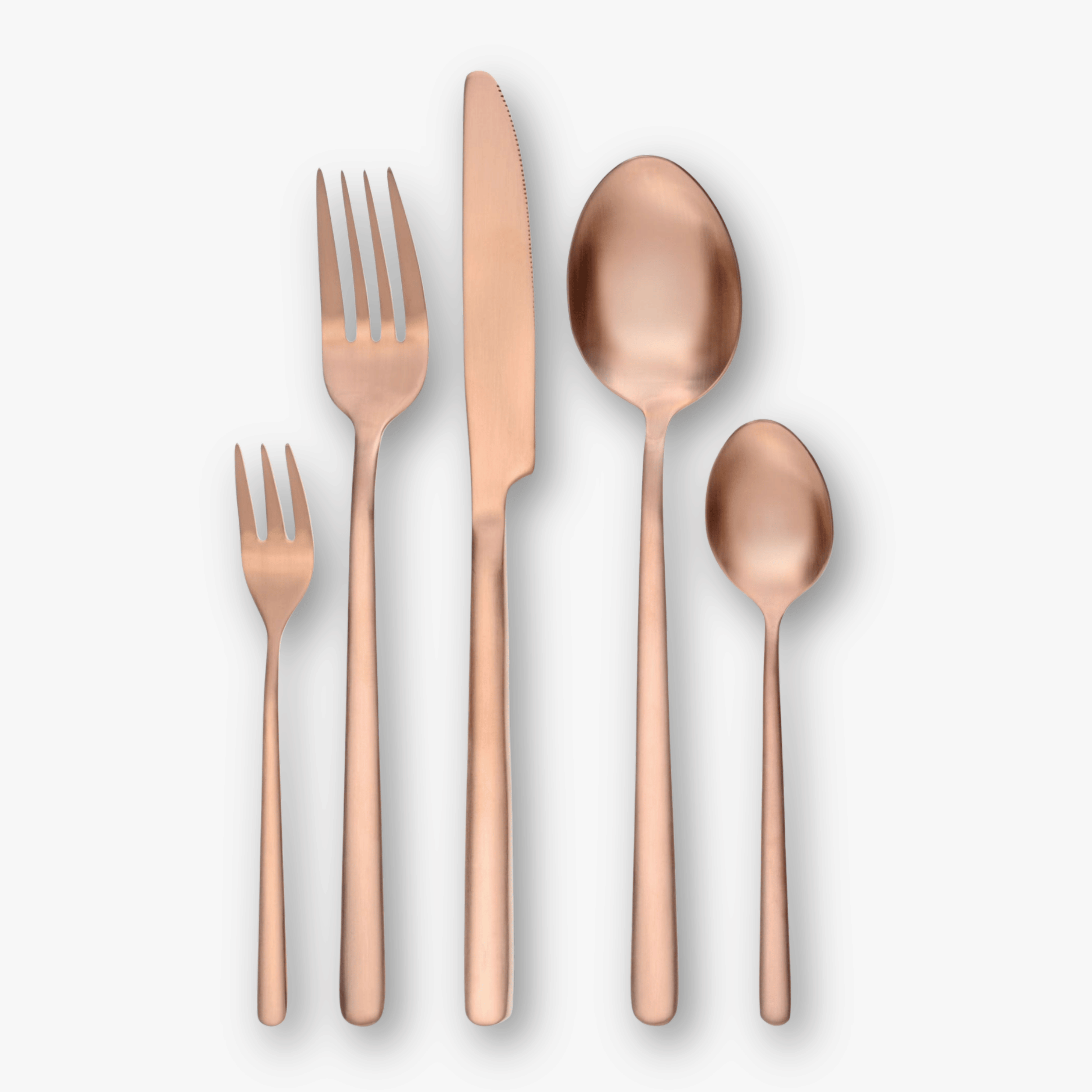 Roségoldenes Besteck - Set Soft Satin