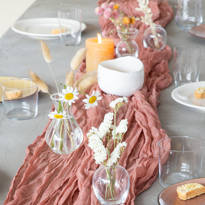 Tischläufer Musselin - Altrosa