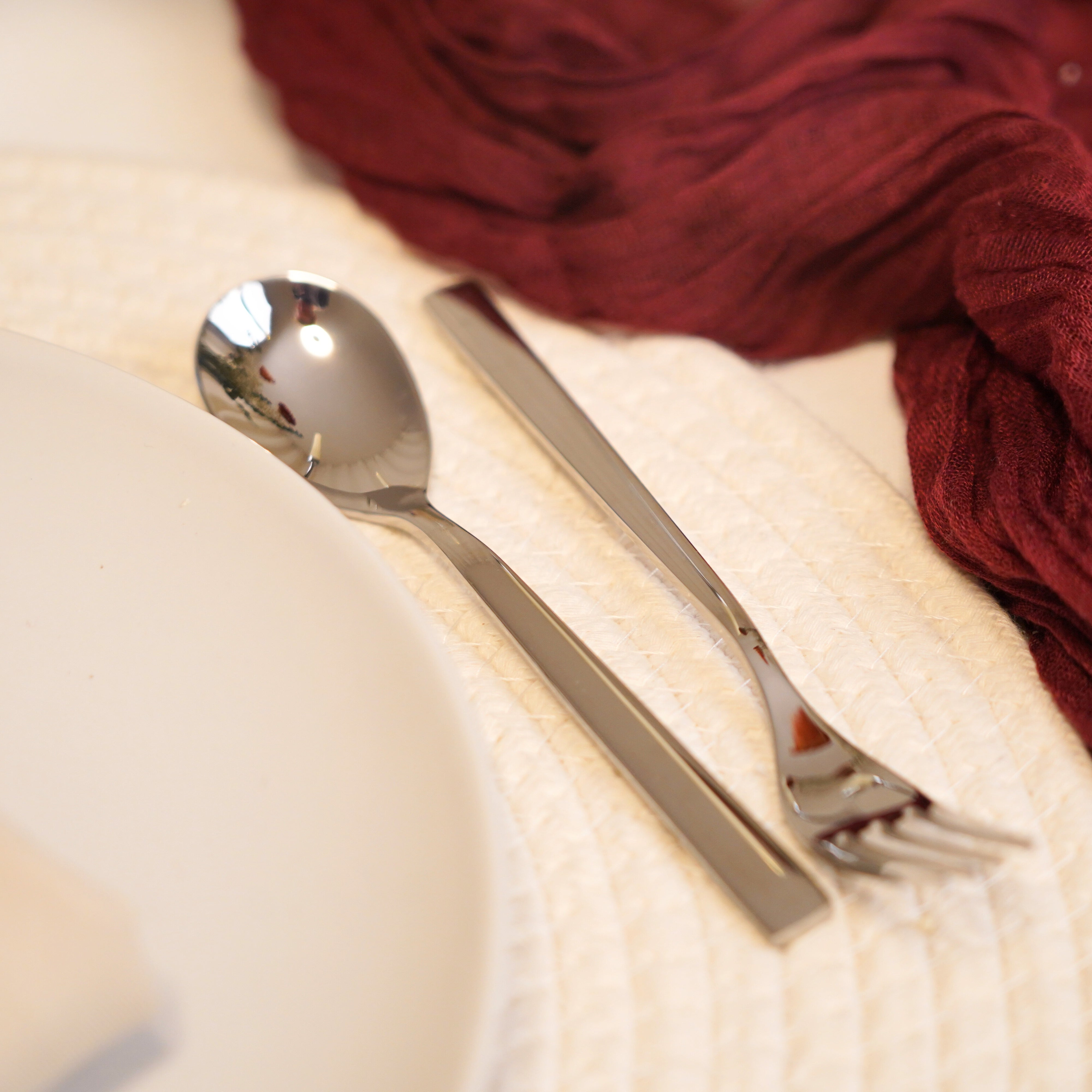 Silbernes Besteck - Set Soft Shine