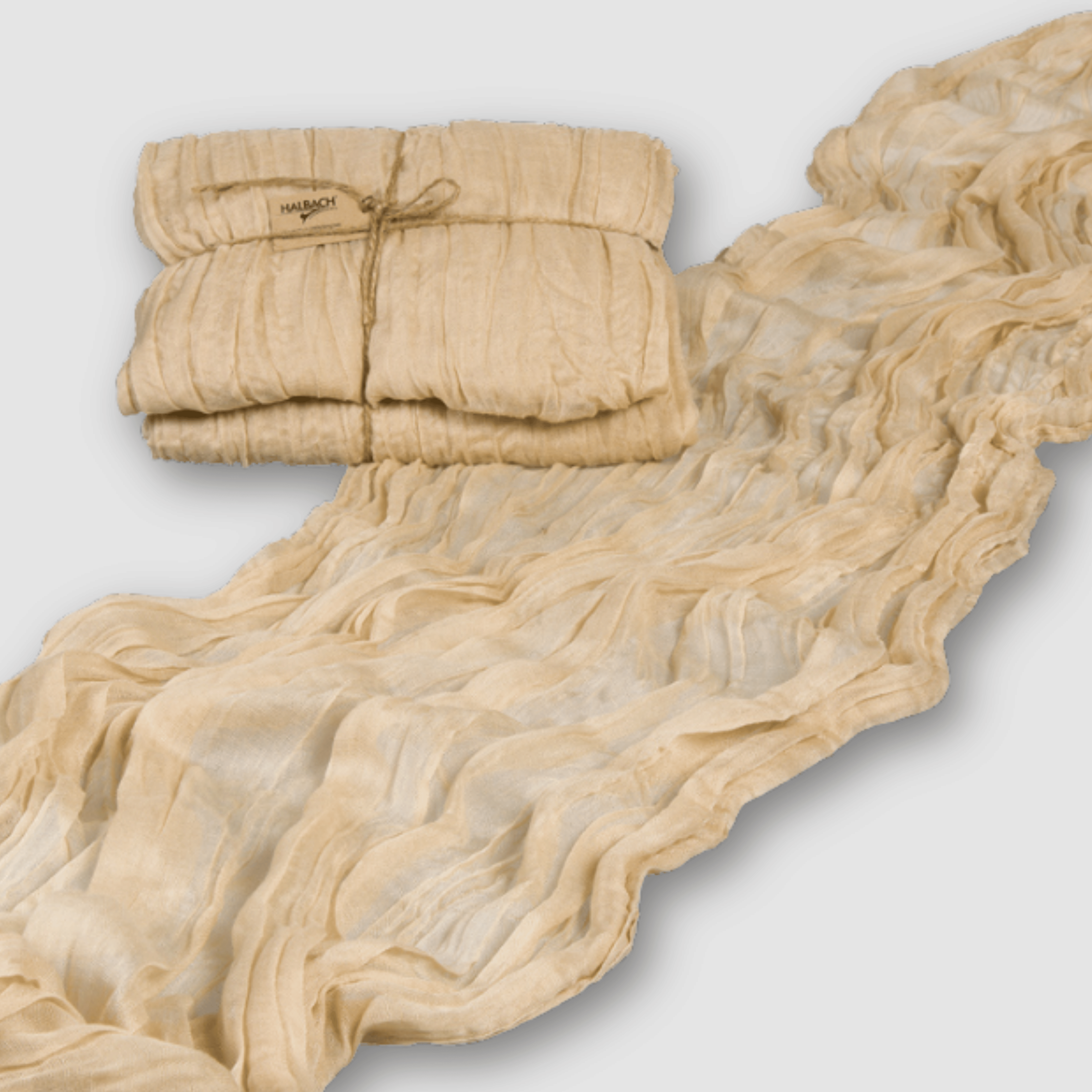 Tischläufer Musselin - Cremebeige