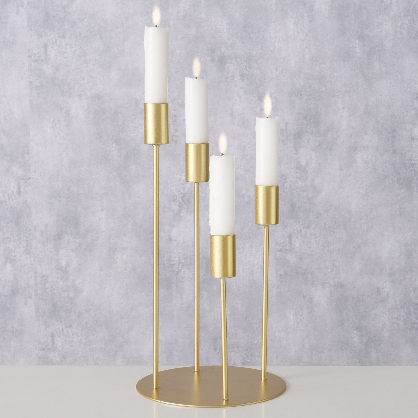 Kerzenständer 4-armig Gold Metall