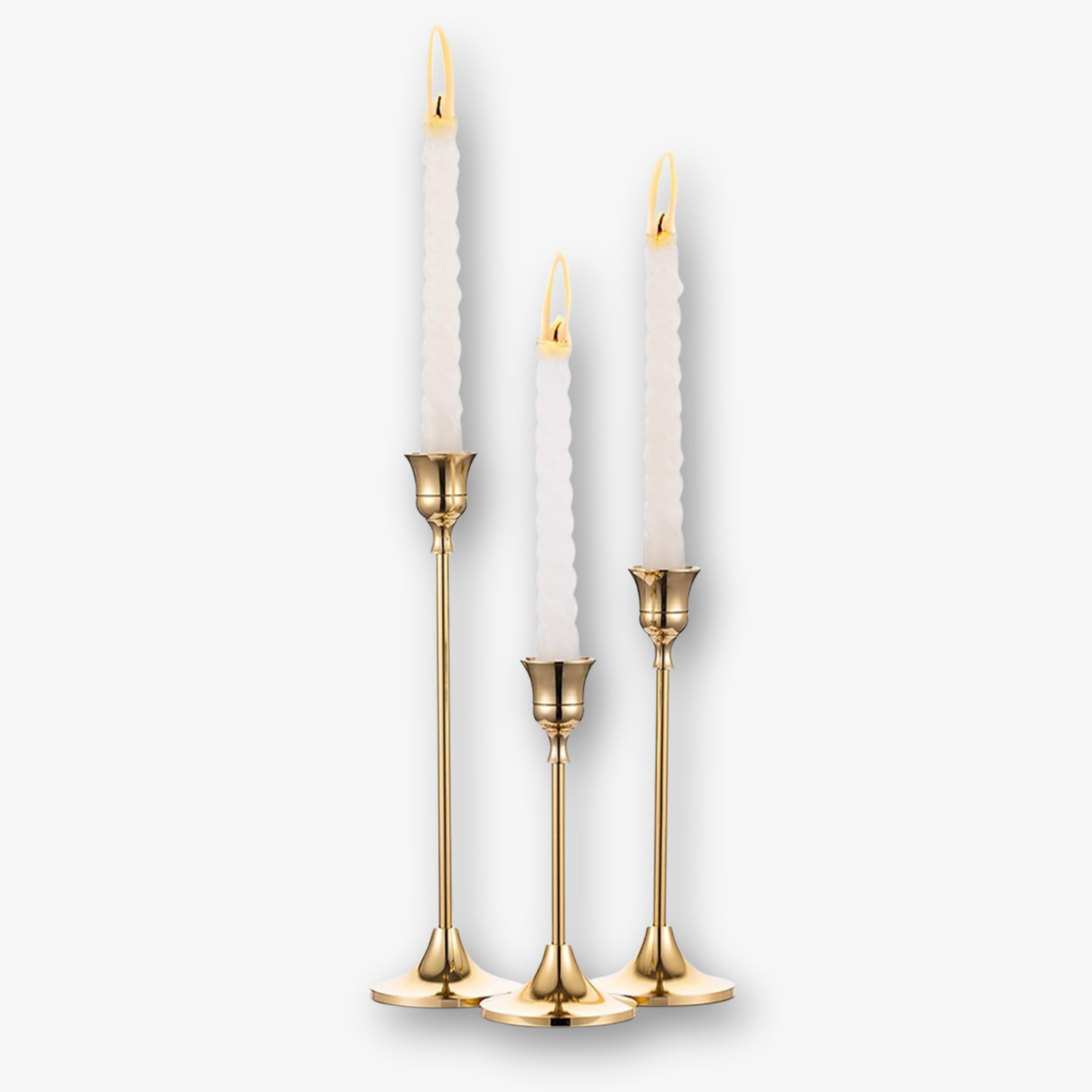 Kerzenständer Set - Vintage Messing (3-teilig)