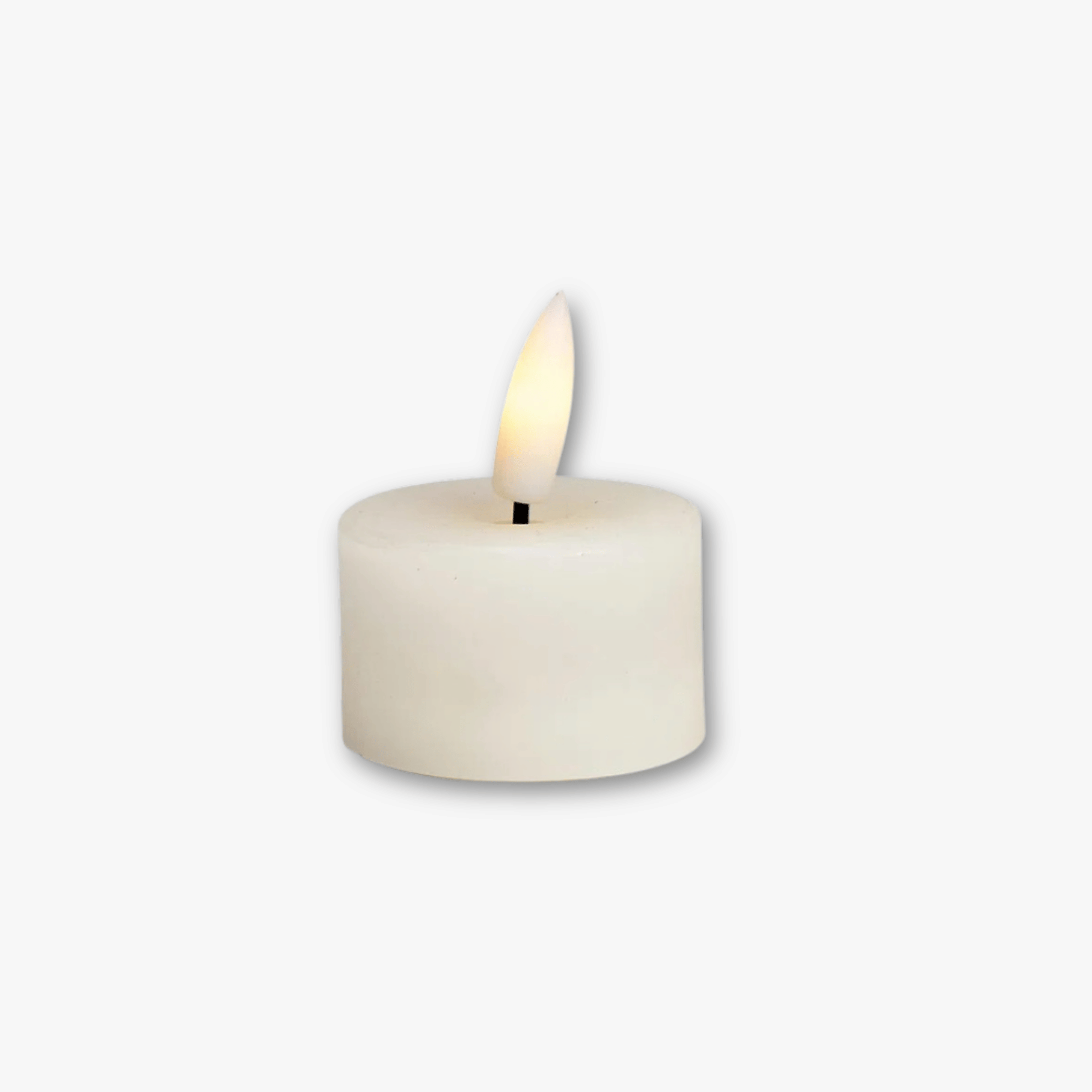 LED Teelicht Echtwachs weiß