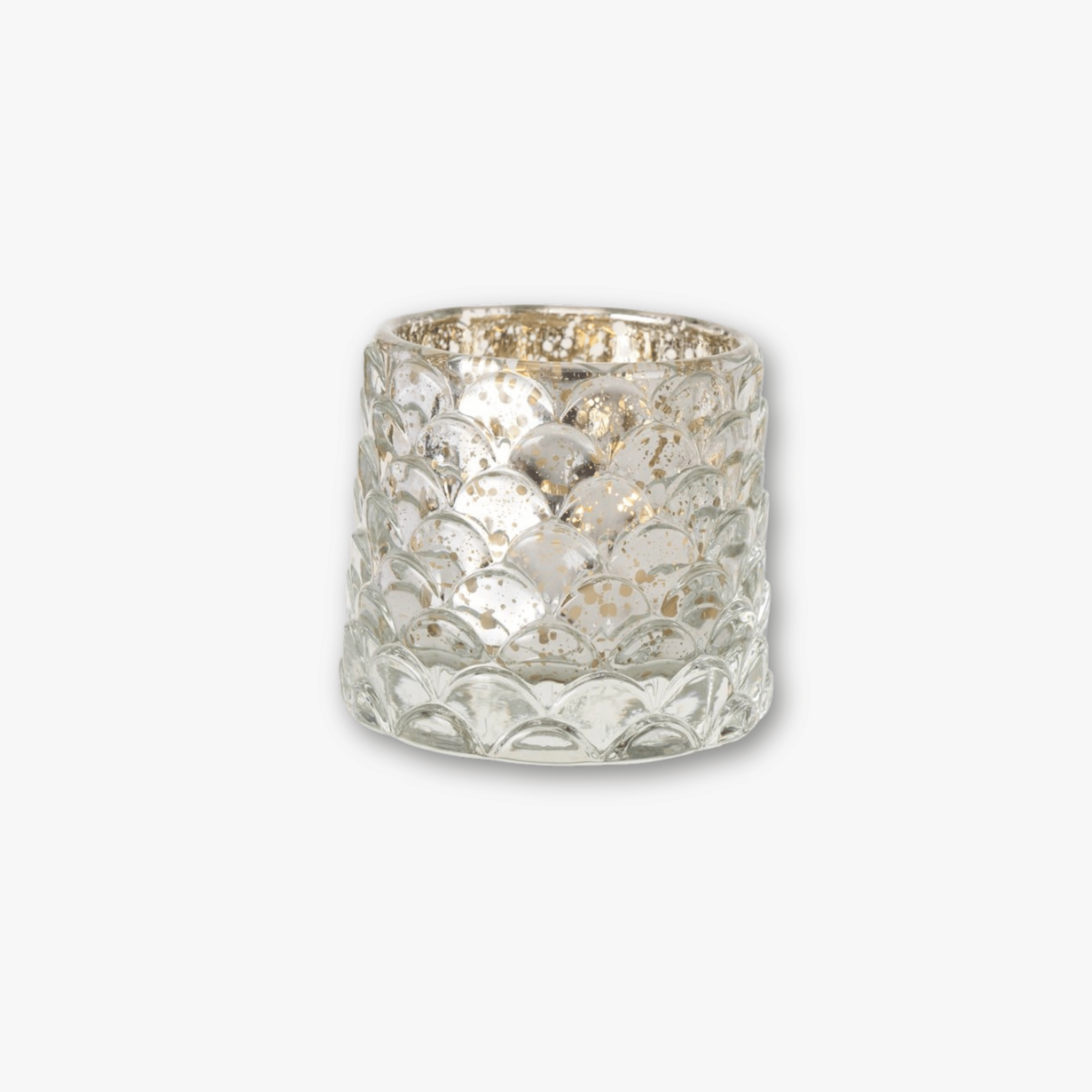 Teelichtgläser 6er Set - Struktur Mix mit Goldschimmer