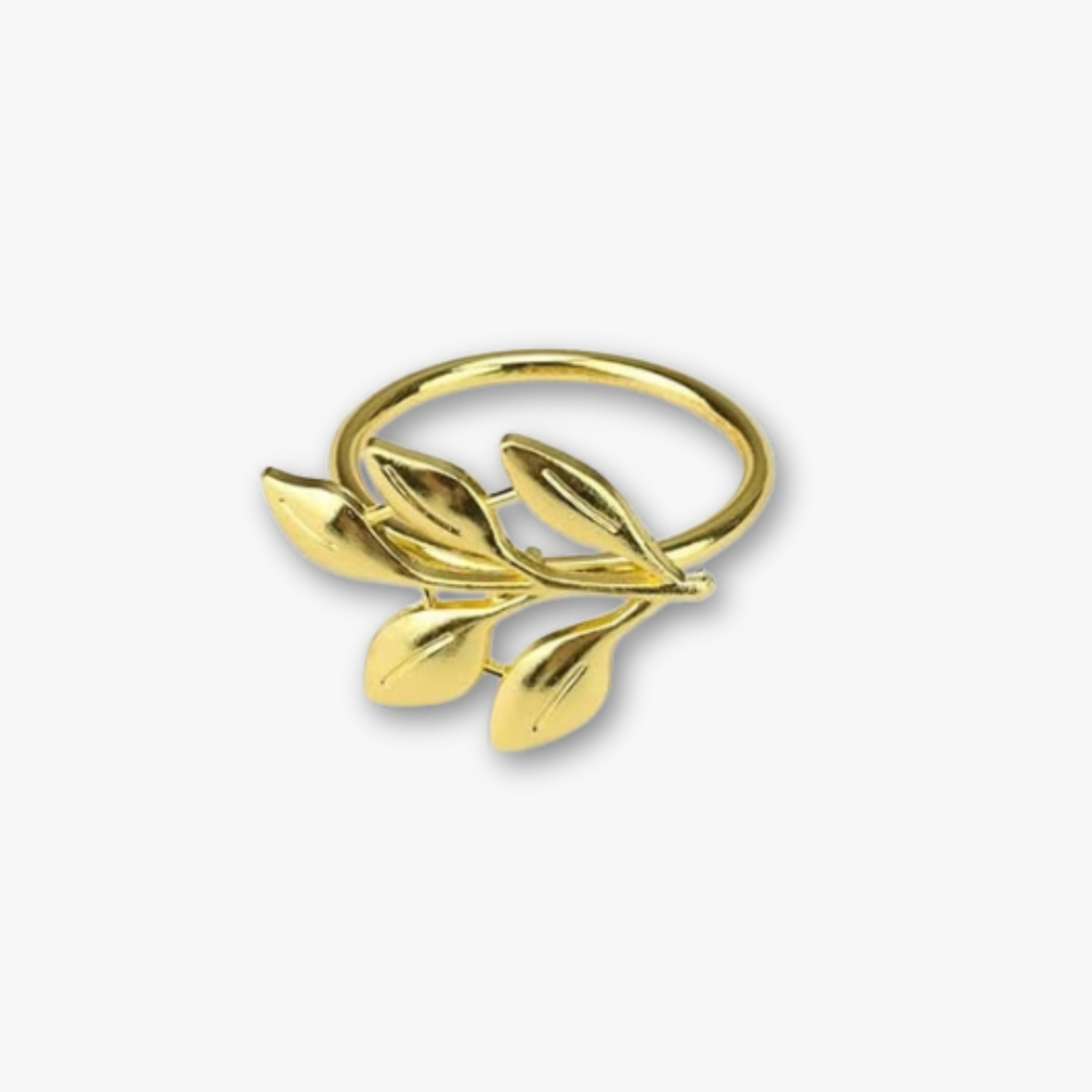 Serviettenring - Blatt Design Gold