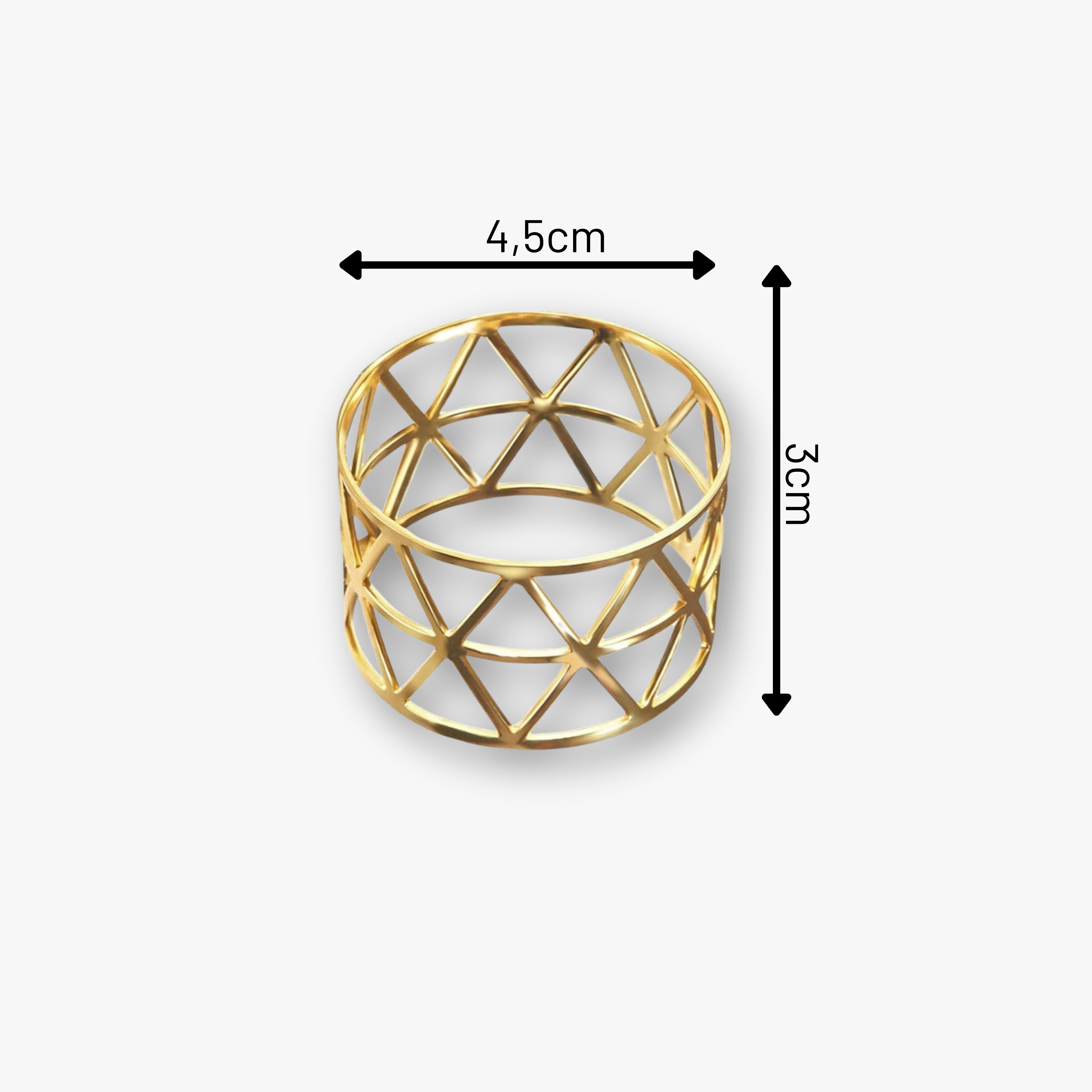 Serviettenring - Struktur Geometrie Gold