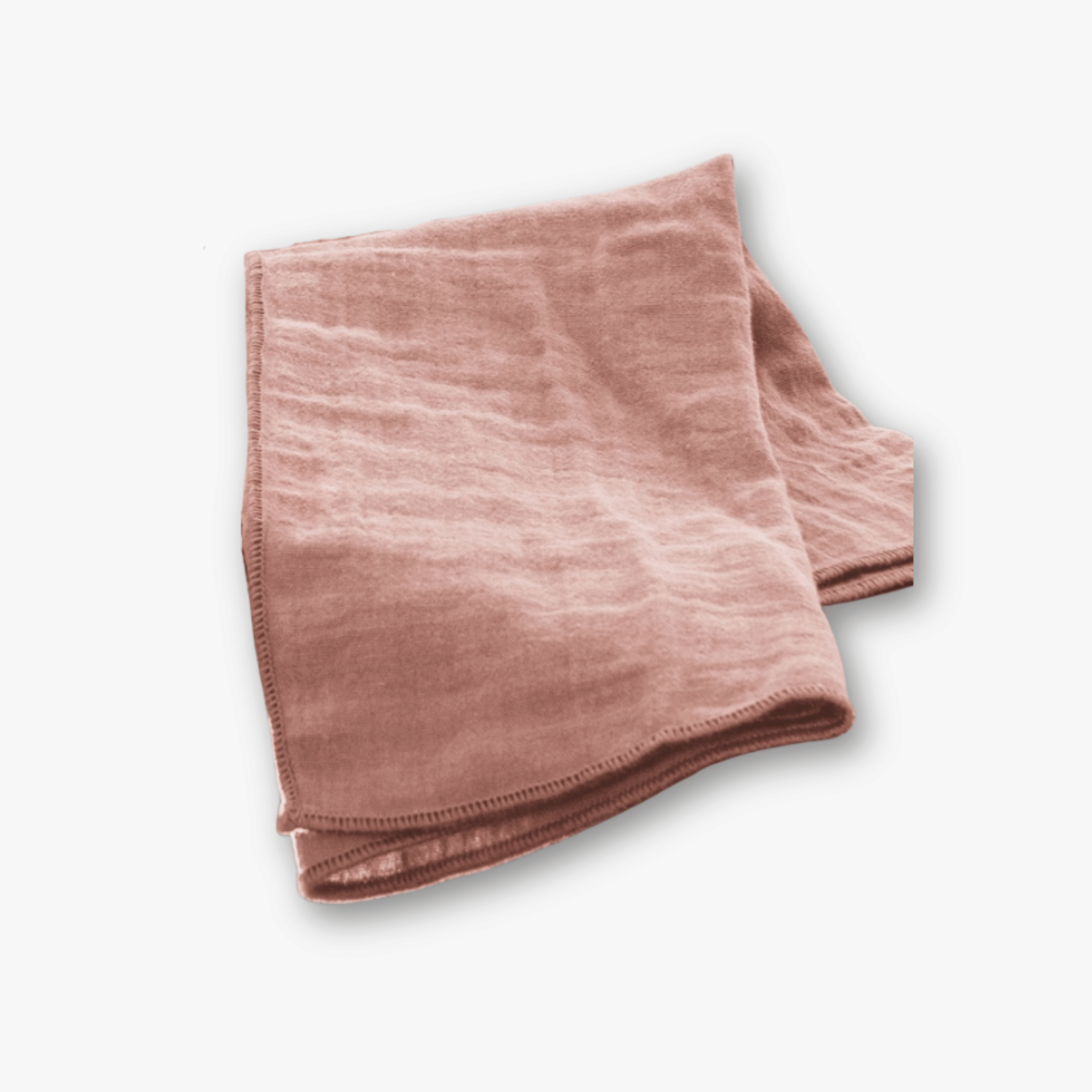 Stoffserviette Musselin - Struktur Altrosa