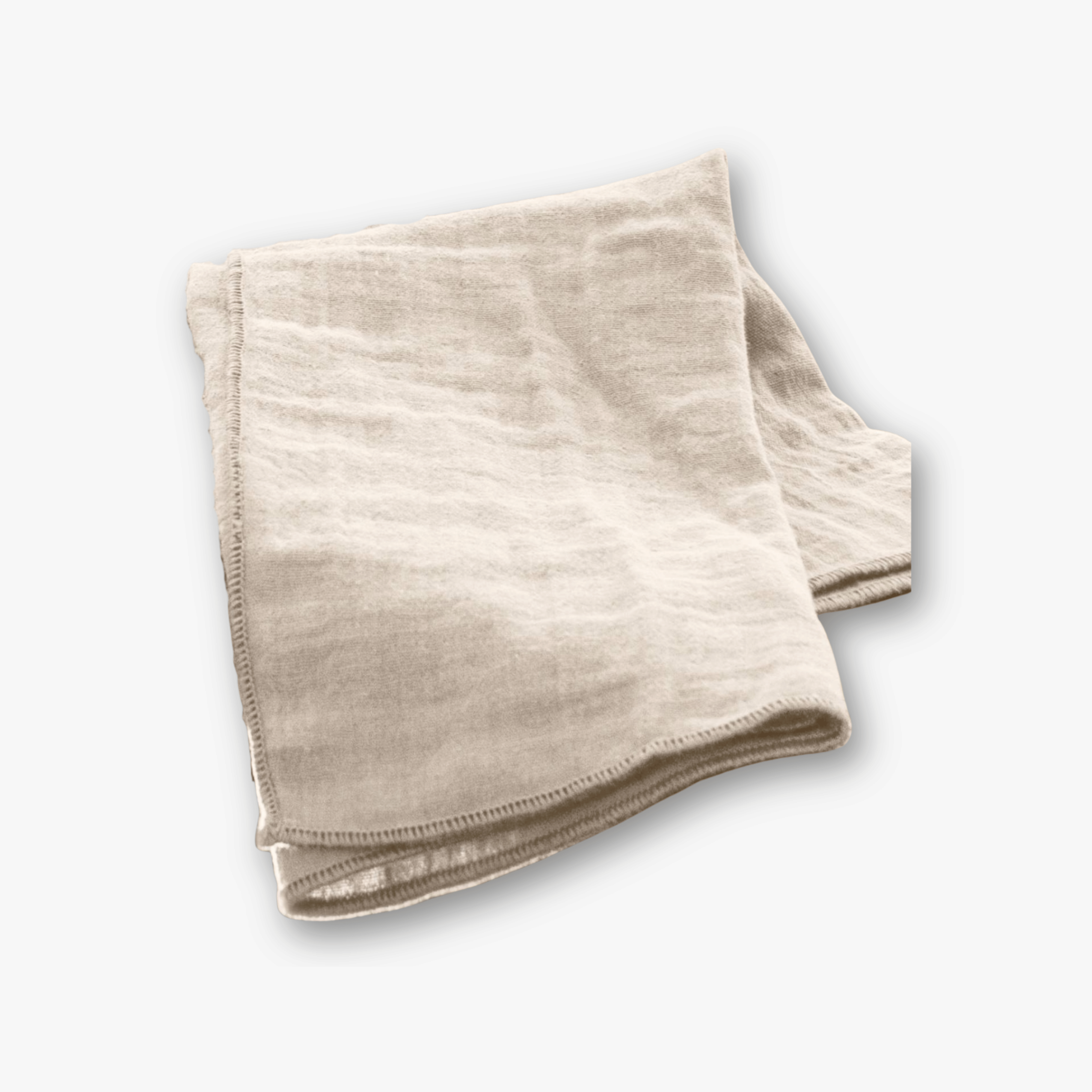 Stoffserviette Musselin - Struktur Creme