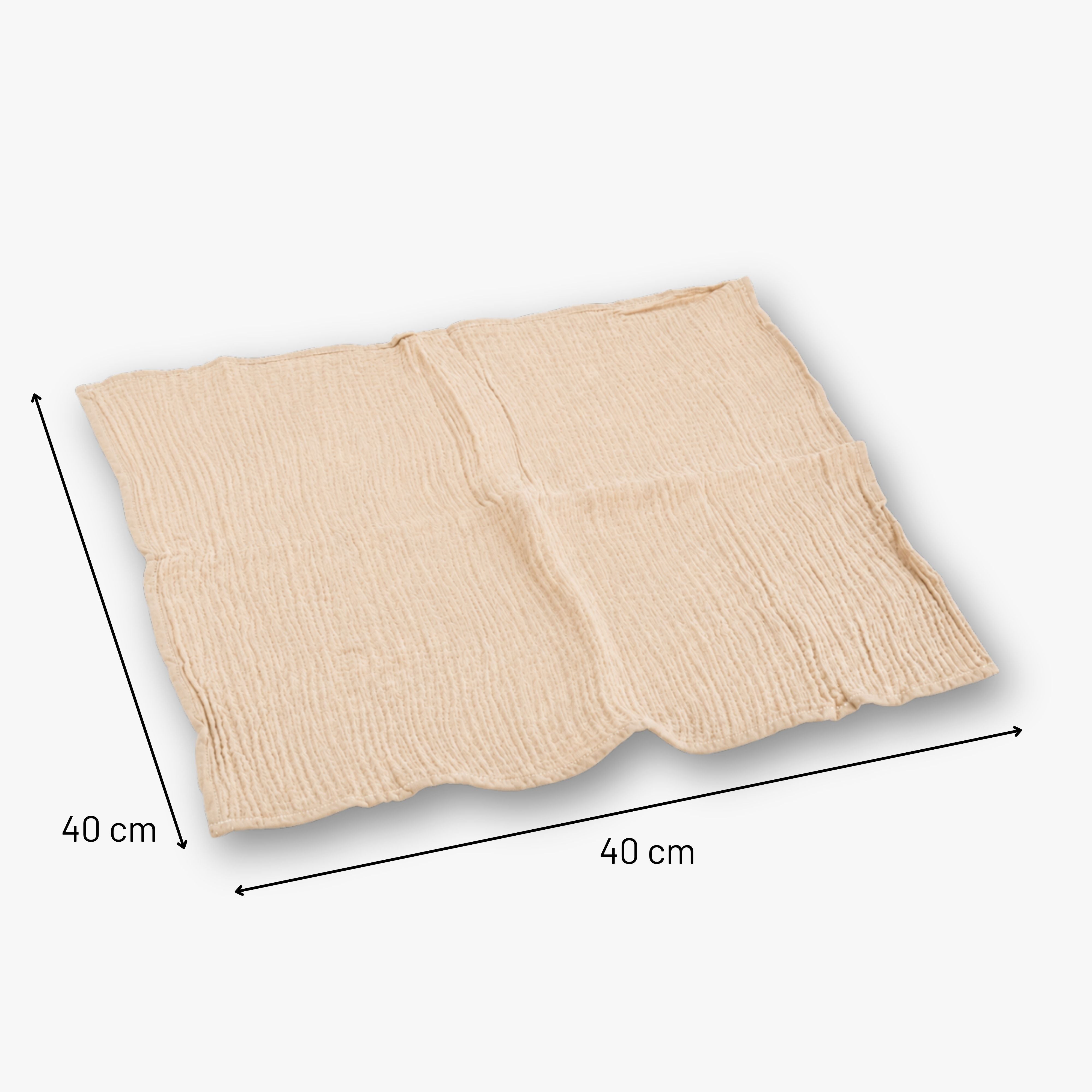 Stoffserviette Musselin - Struktur Creme