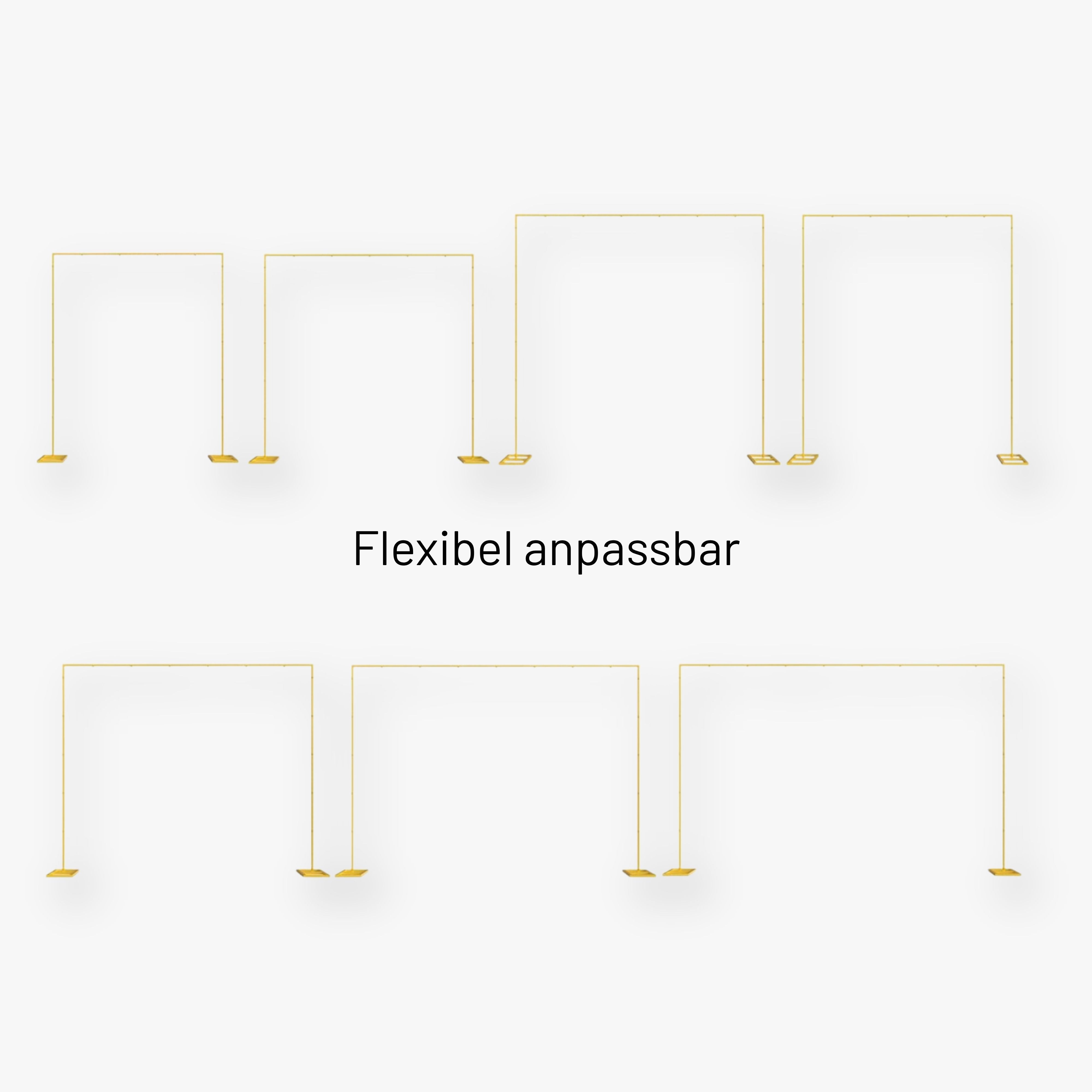 Traubogen - Metall Gold (flexibel anpassbar) 2,4m x 2,4m