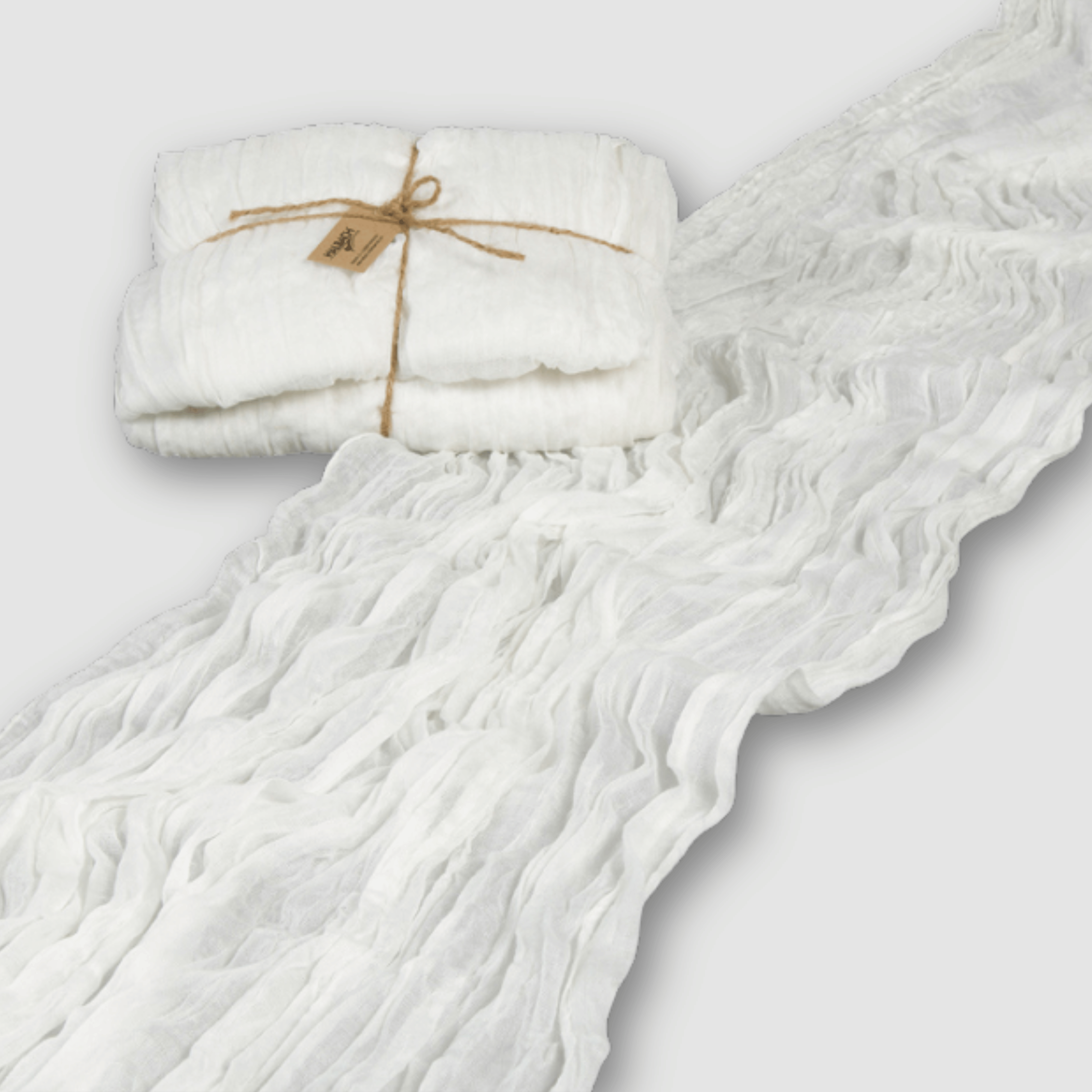 Tischläufer Musselin - Weiß