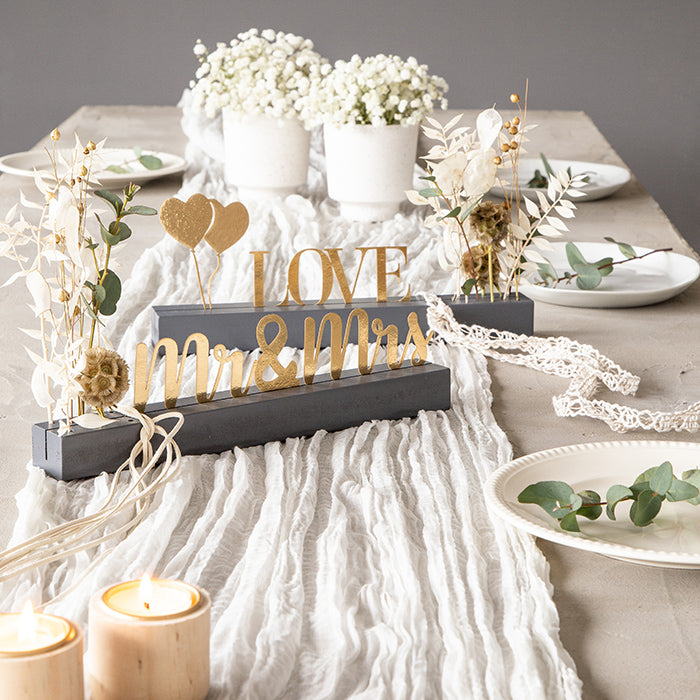 Tischläufer Musselin - Weiß