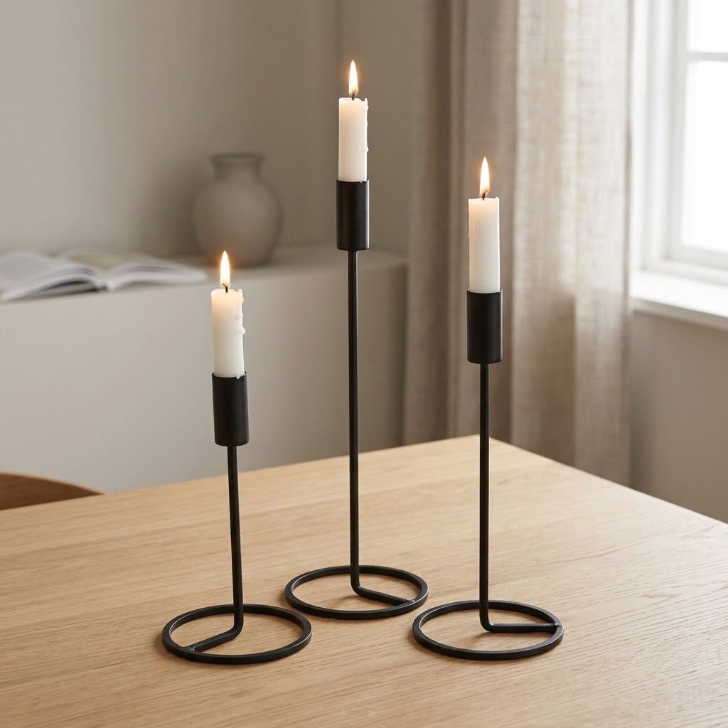 Kerzenständer Schwarz 3er-Set kaufen