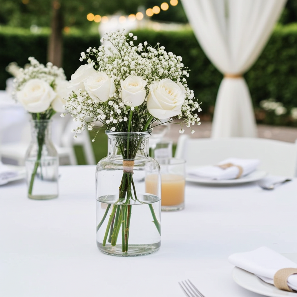 Flaschenvase Glas - Zylinder Klar h14